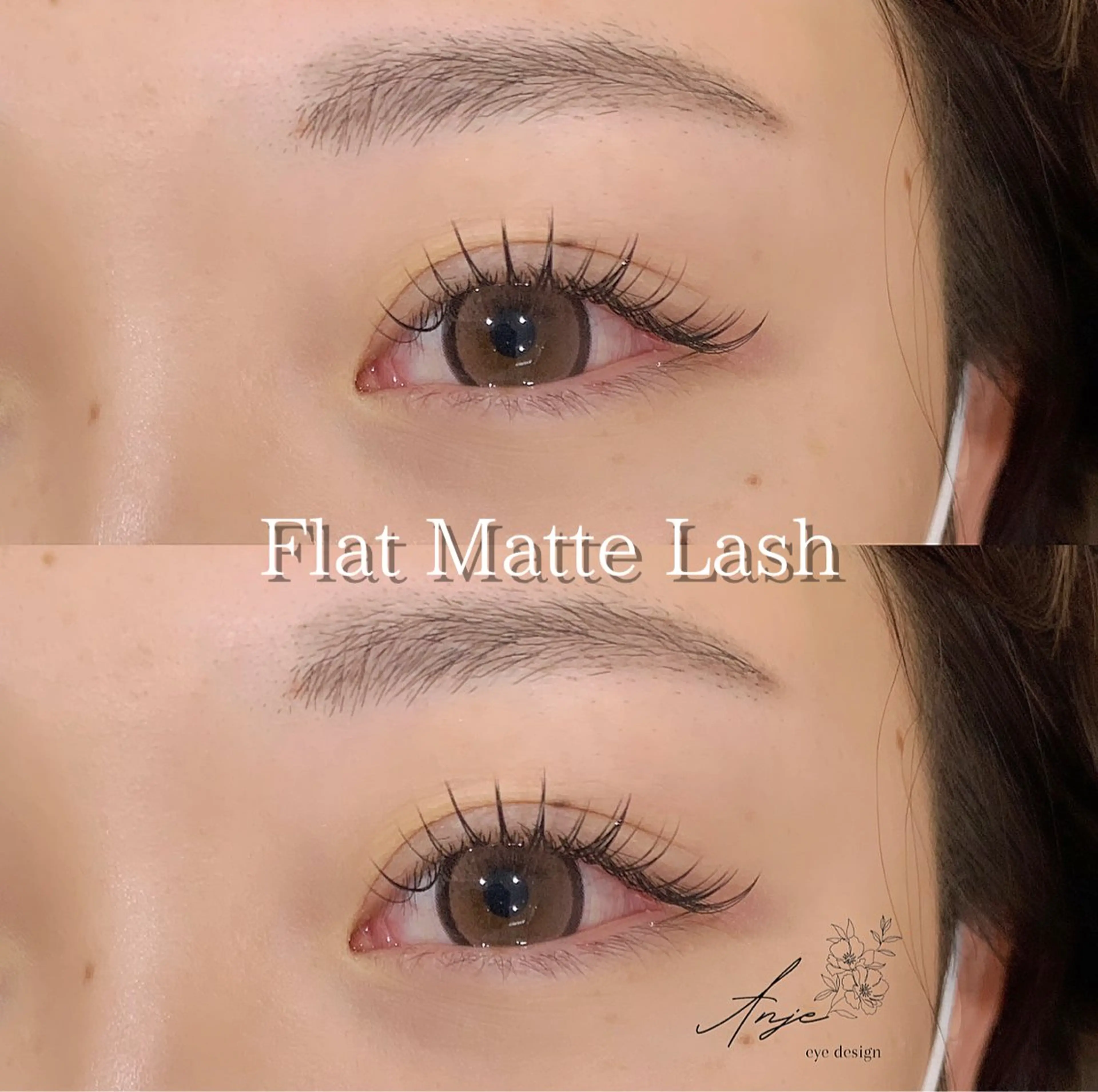 マツエク・マツパ 束感まつ毛 フラットラッシュ マツエク Anje所属・𝐀𝐧𝐣𝐞 𓆸のマツエク・マツパデザイン