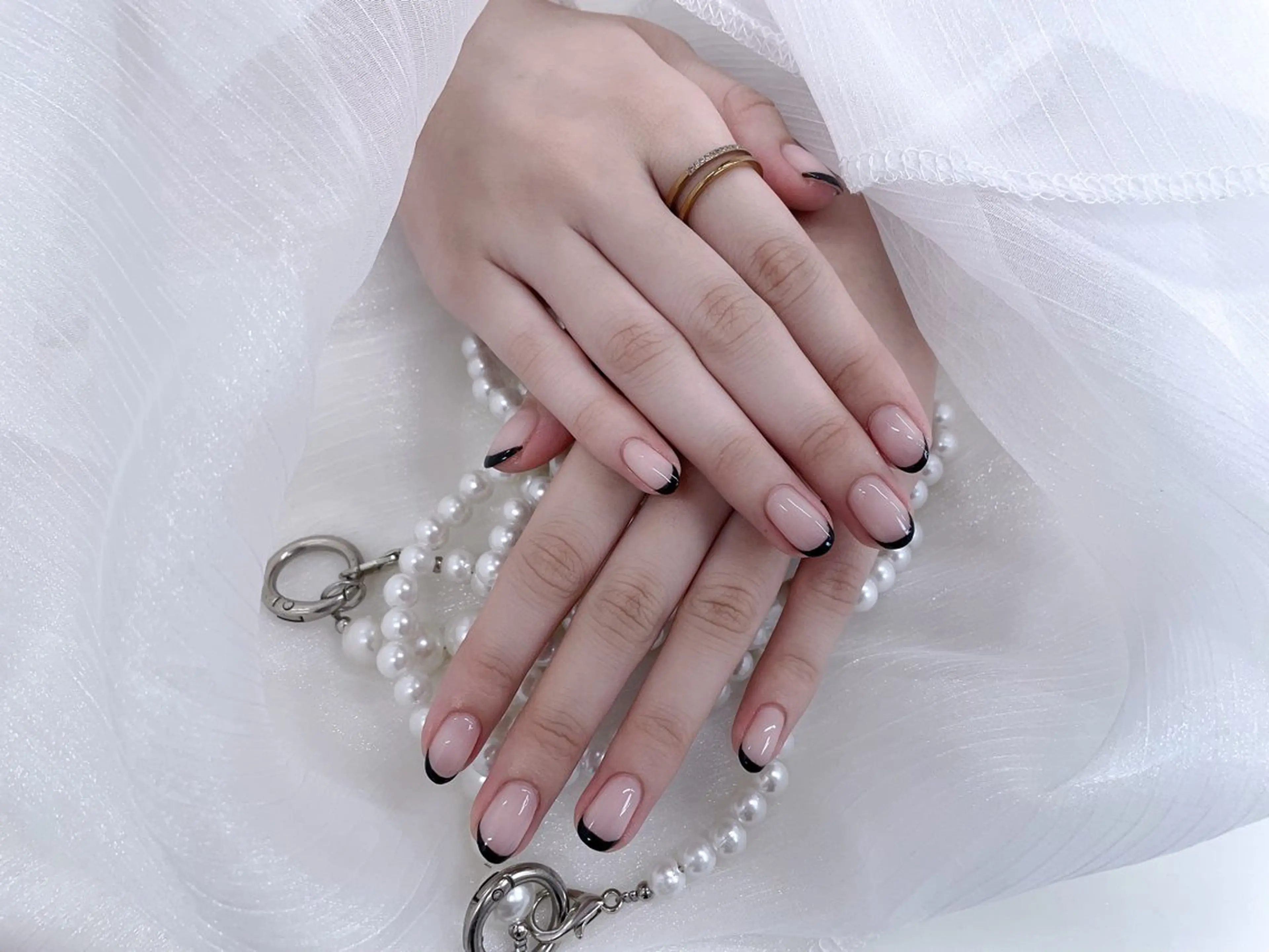 ネイル フレンチネイル ハンドネイル 🩵Minmin nail salonのネイルデザイン