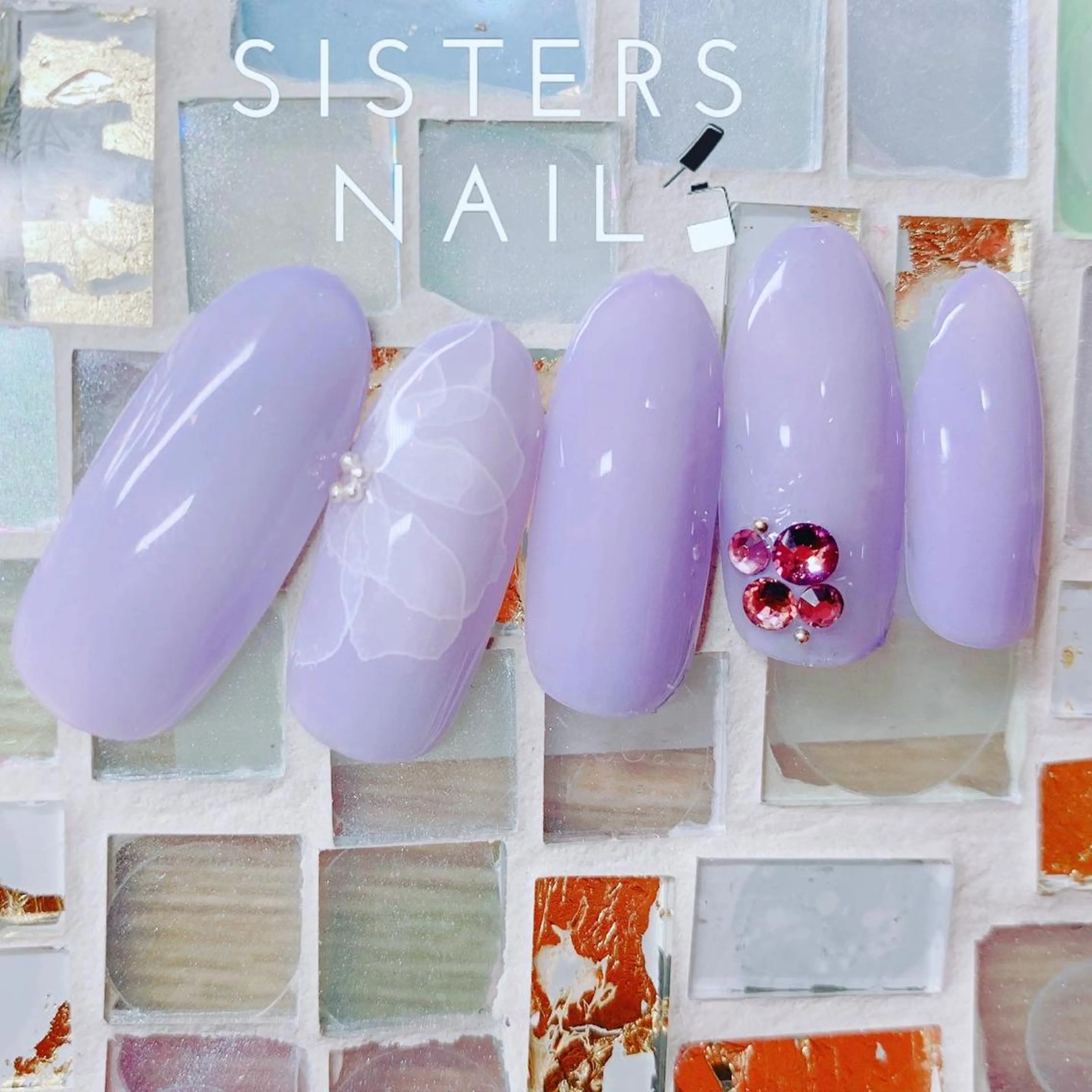ネイル アートネイル フラワーネイル シンプルネイル 春ネイル 冬ネイル sisters nail.fのネイルデザイン