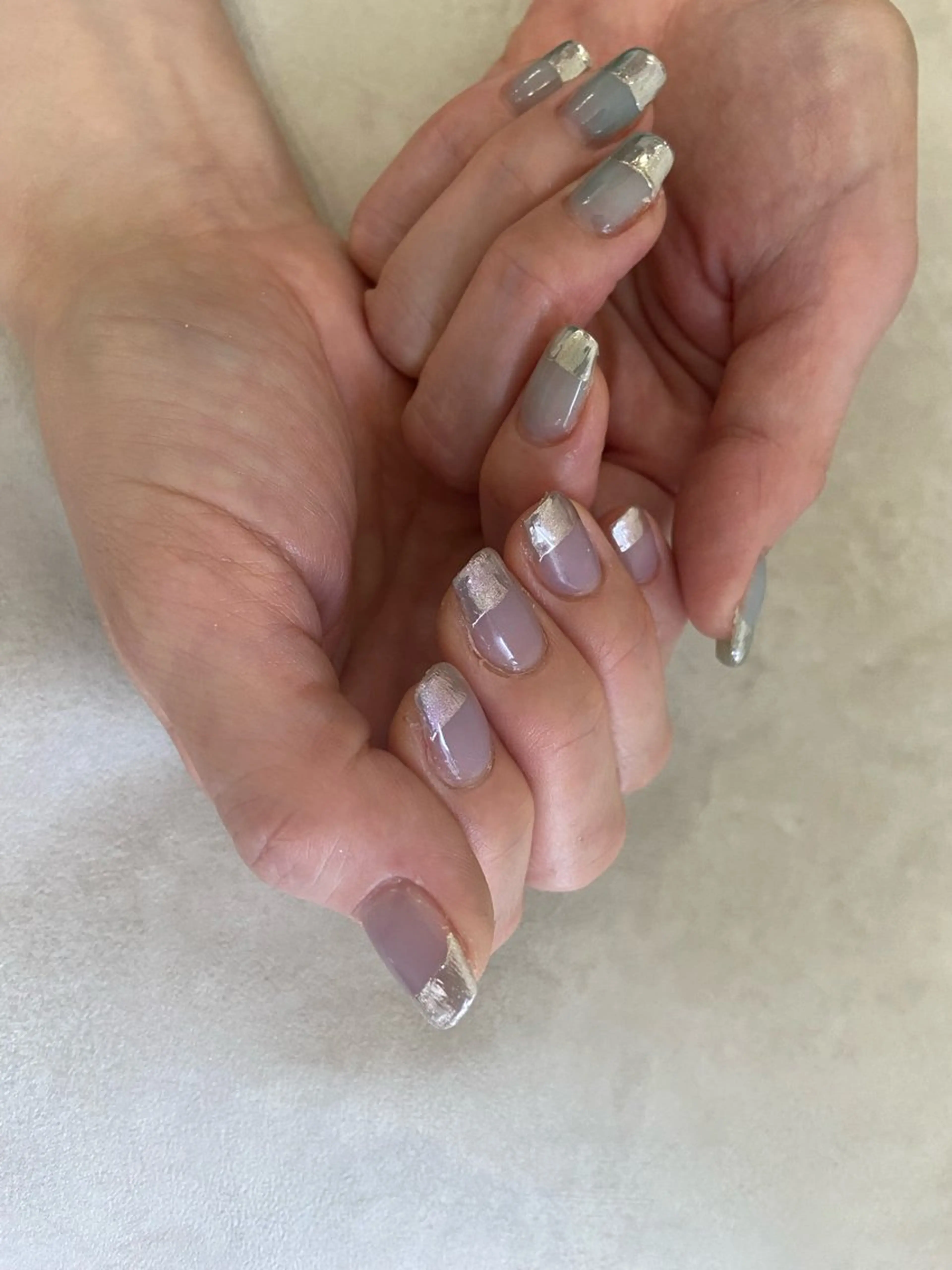 ネイル フレンチネイル ミラーネイル Nail Salon MUSEのネイルデザイン