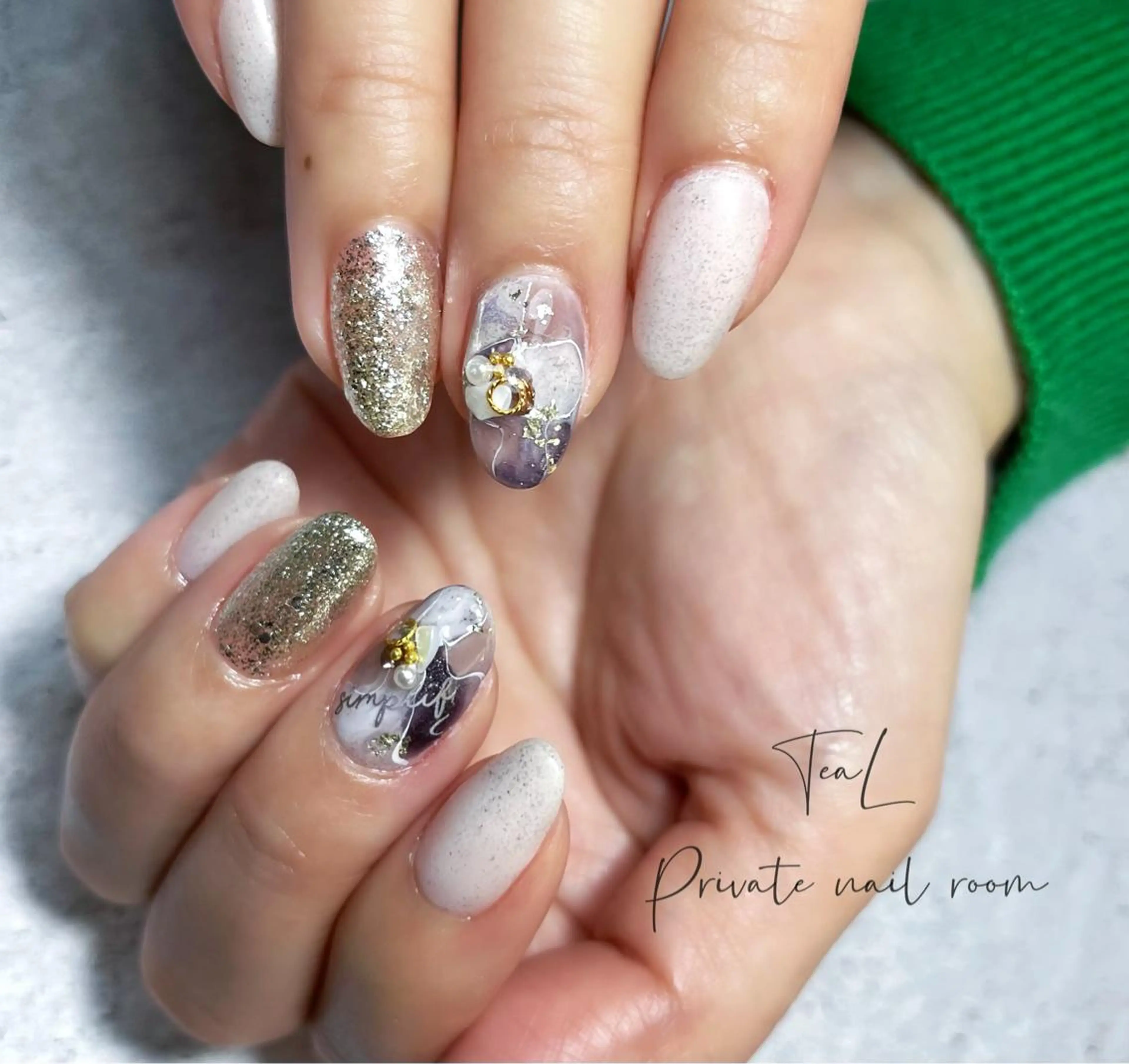 ネイル ハンドネイル TeaL nailのネイルデザイン