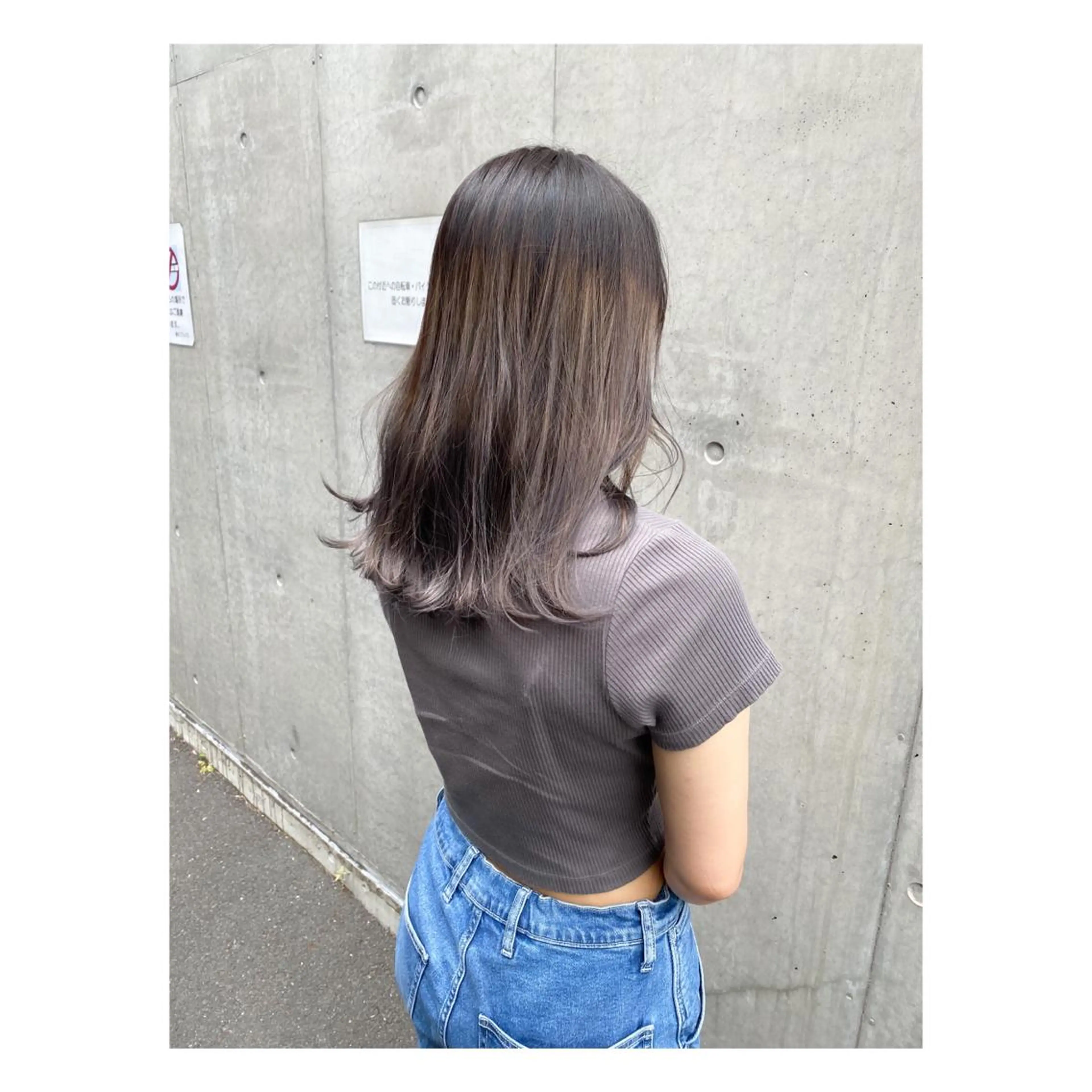 ロング カラー ヘアカラー 菊池大一 溝の口パーマのヘアスタイル