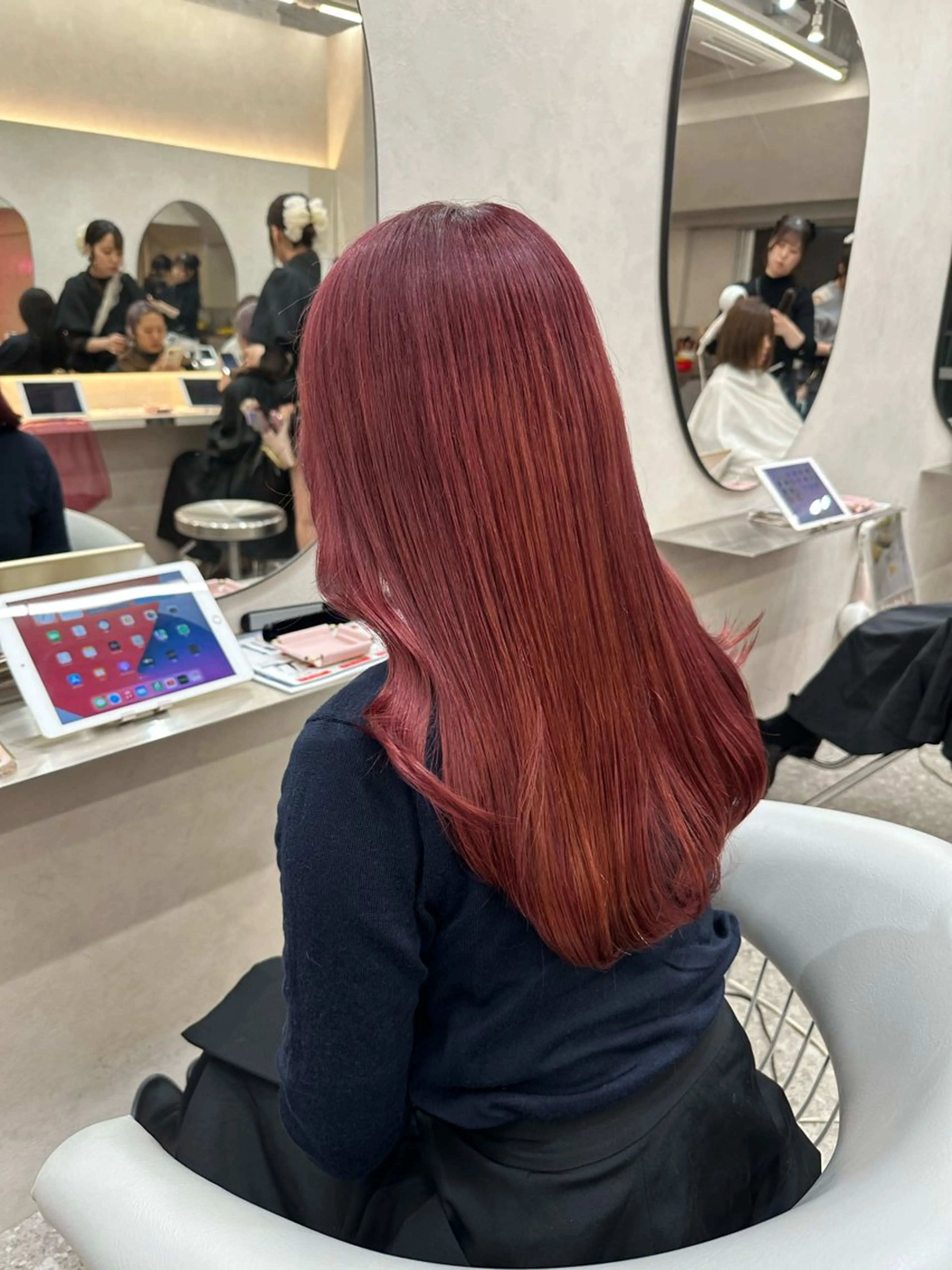 セミロング シールエクステ エクステ 顔周りカット ハッシュカット ハイライト カット ヘアカラー トリートメント 新宿/韓国レイヤー/ 髪質改善/佐藤航のヘアスタイル