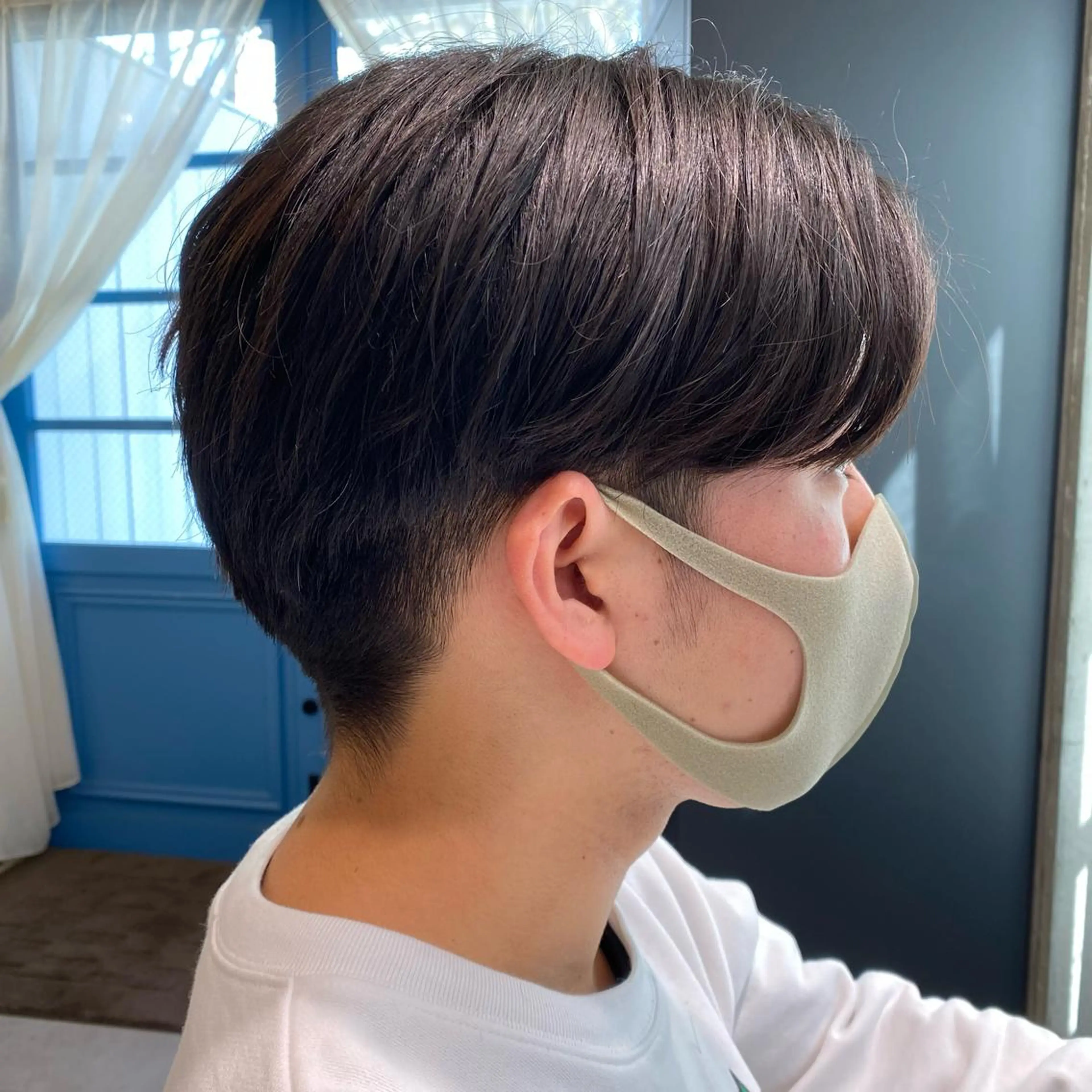 メンズ センターパート 大久保 優香のヘアスタイル