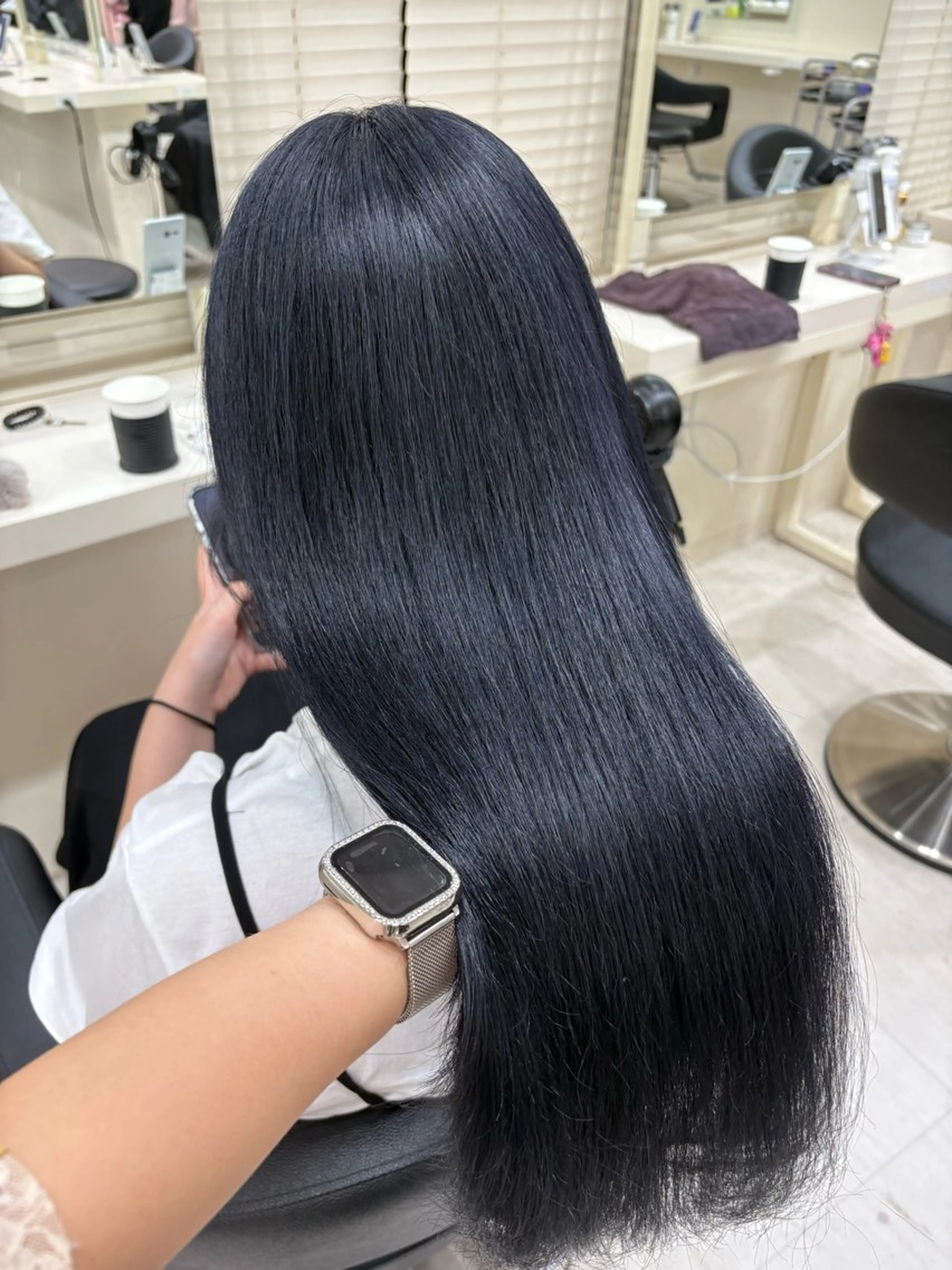 ミディアム カラー ヘアアレンジ ヘアカラー 💟RINNA 艶カラー💟のヘアスタイル