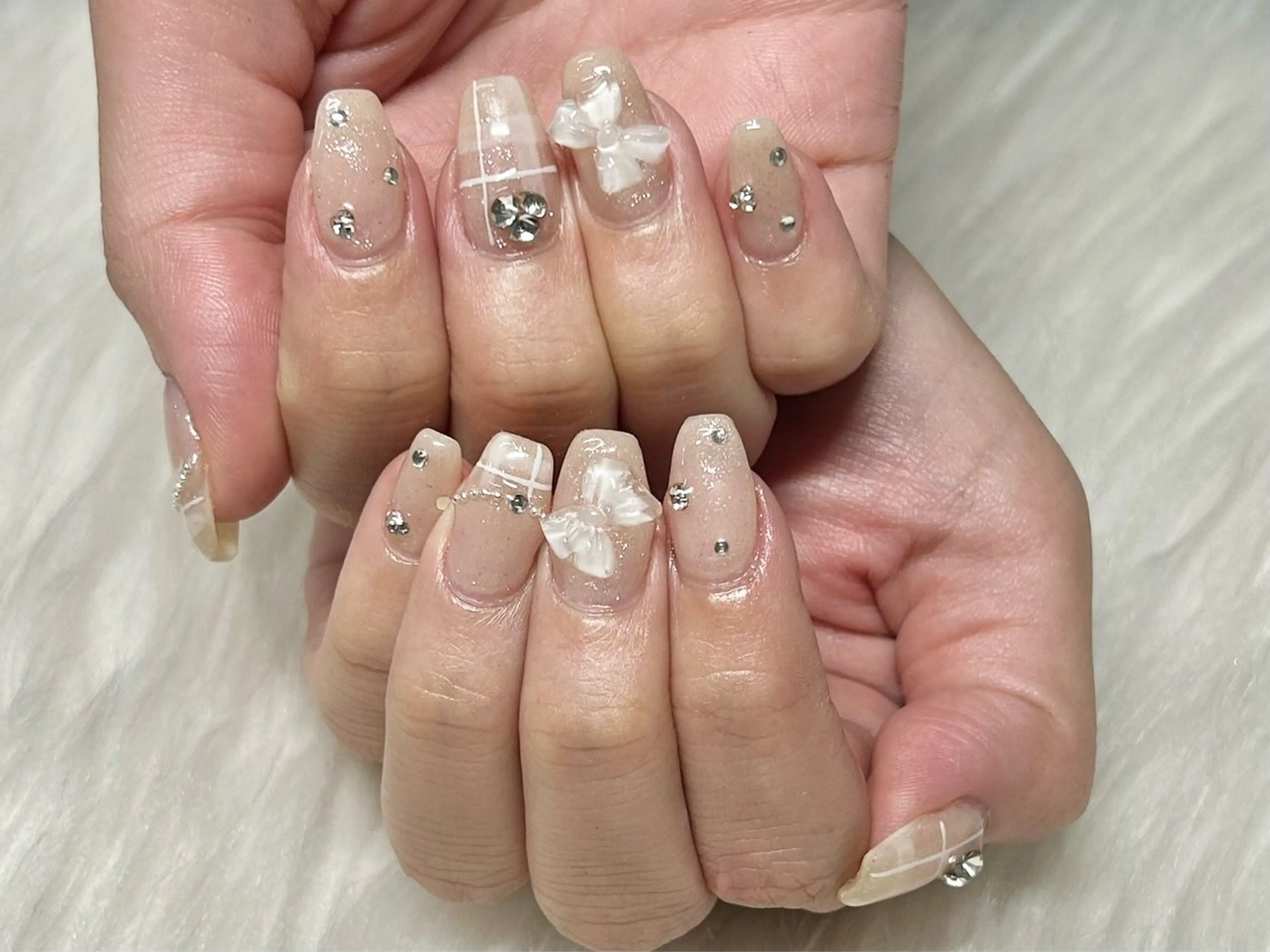 ネイル リボン ハンドネイル Nail&Eyelash salon Axia所属・Nail salon Axiaのネイルデザイン