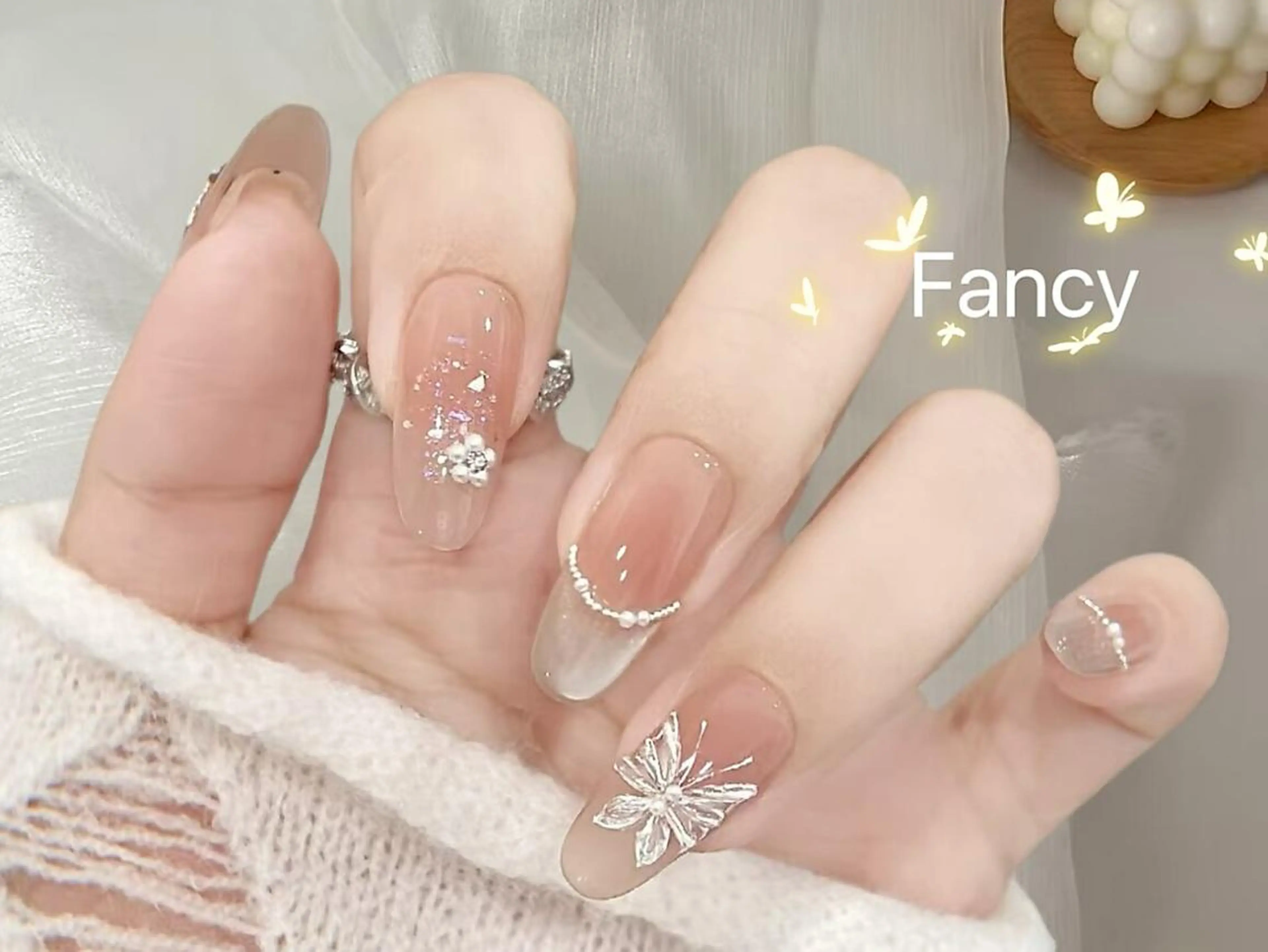 ネイル チークネイル 長さ出し フットネイル フレンチネイル ジェルネイル Fancy Nailsalonのネイルデザイン