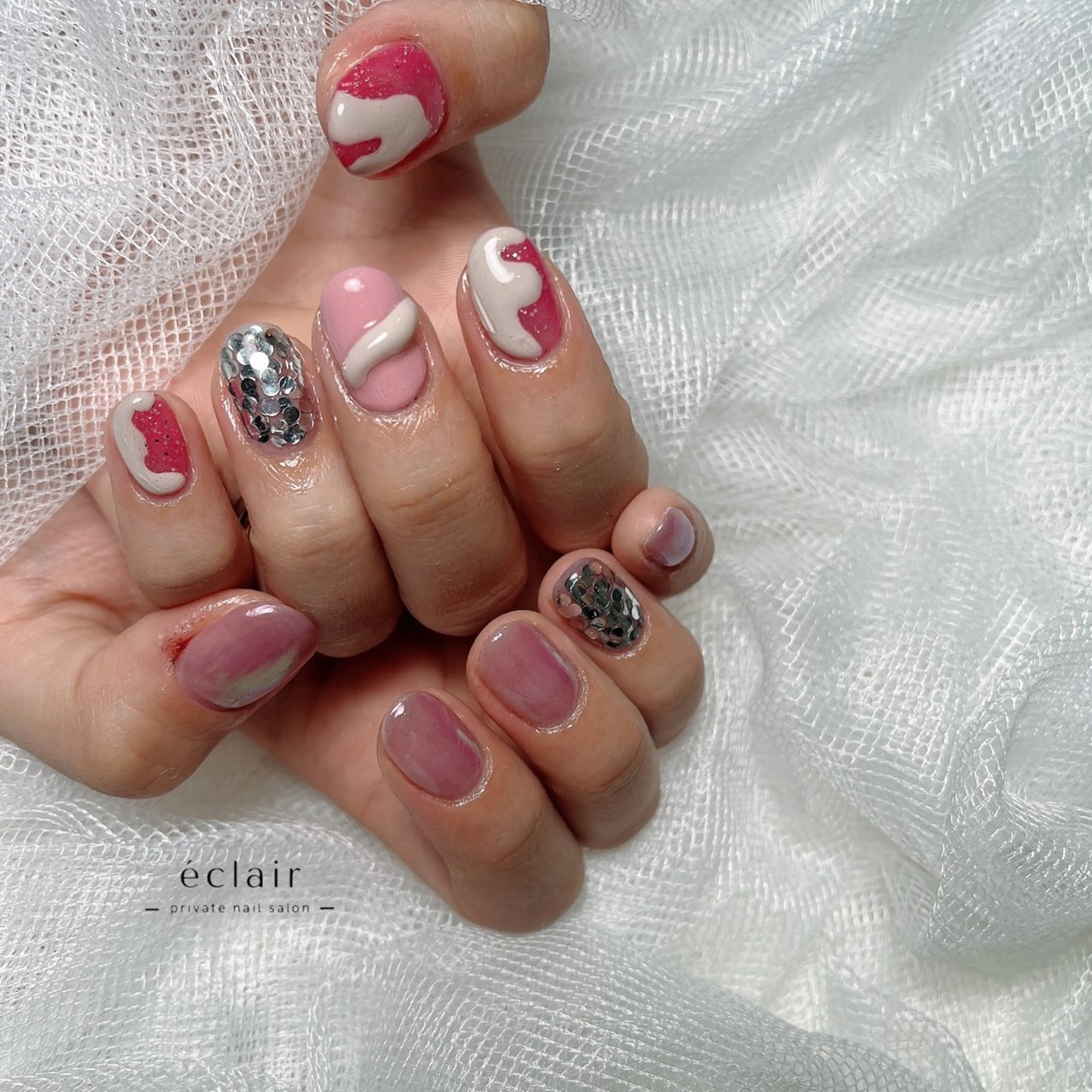 ネイル ハンドネイル - Éclair - hitomiのネイルデザイン