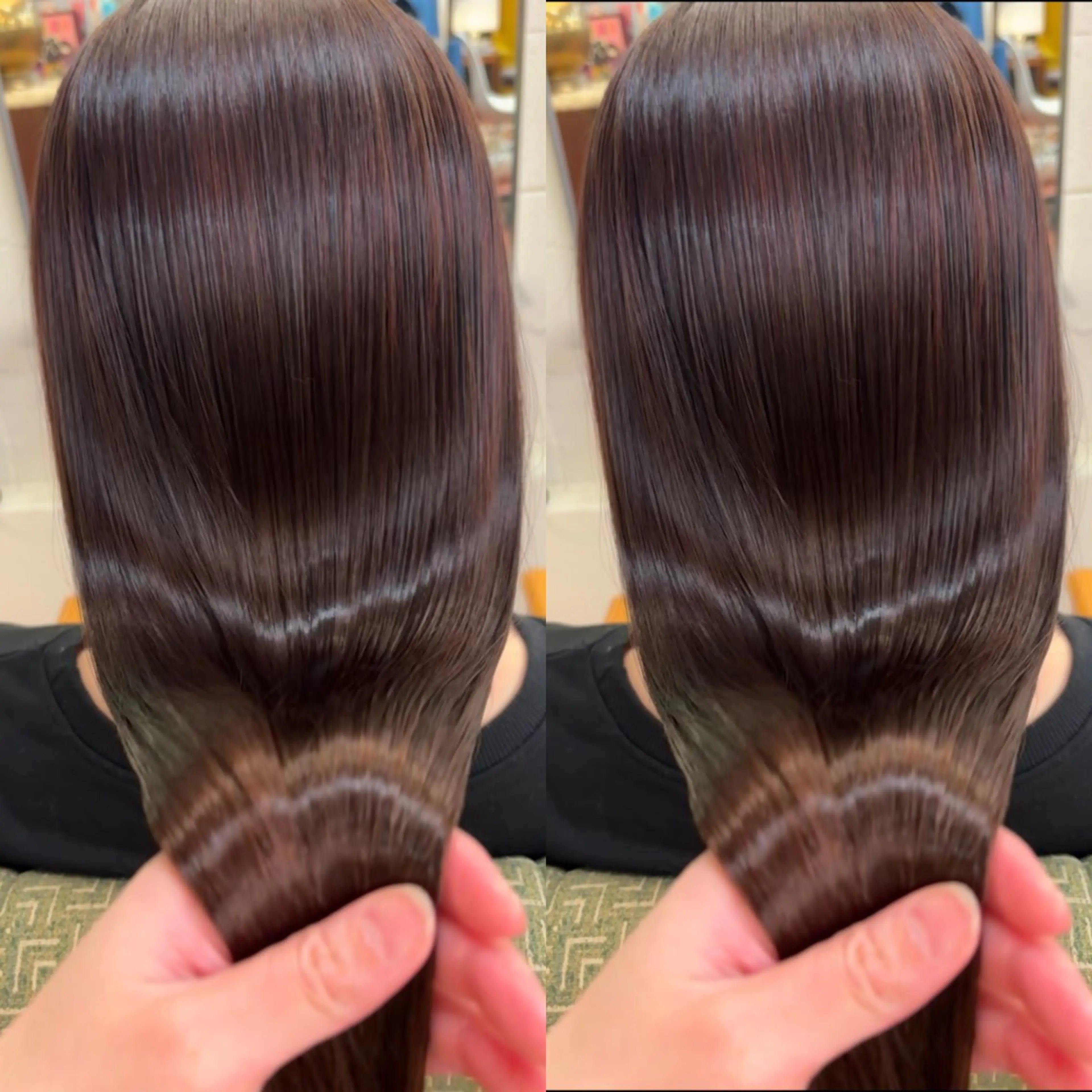 ミディアム パーマ 縮毛矯正 酸性ストレート/ yukinaのヘアスタイル