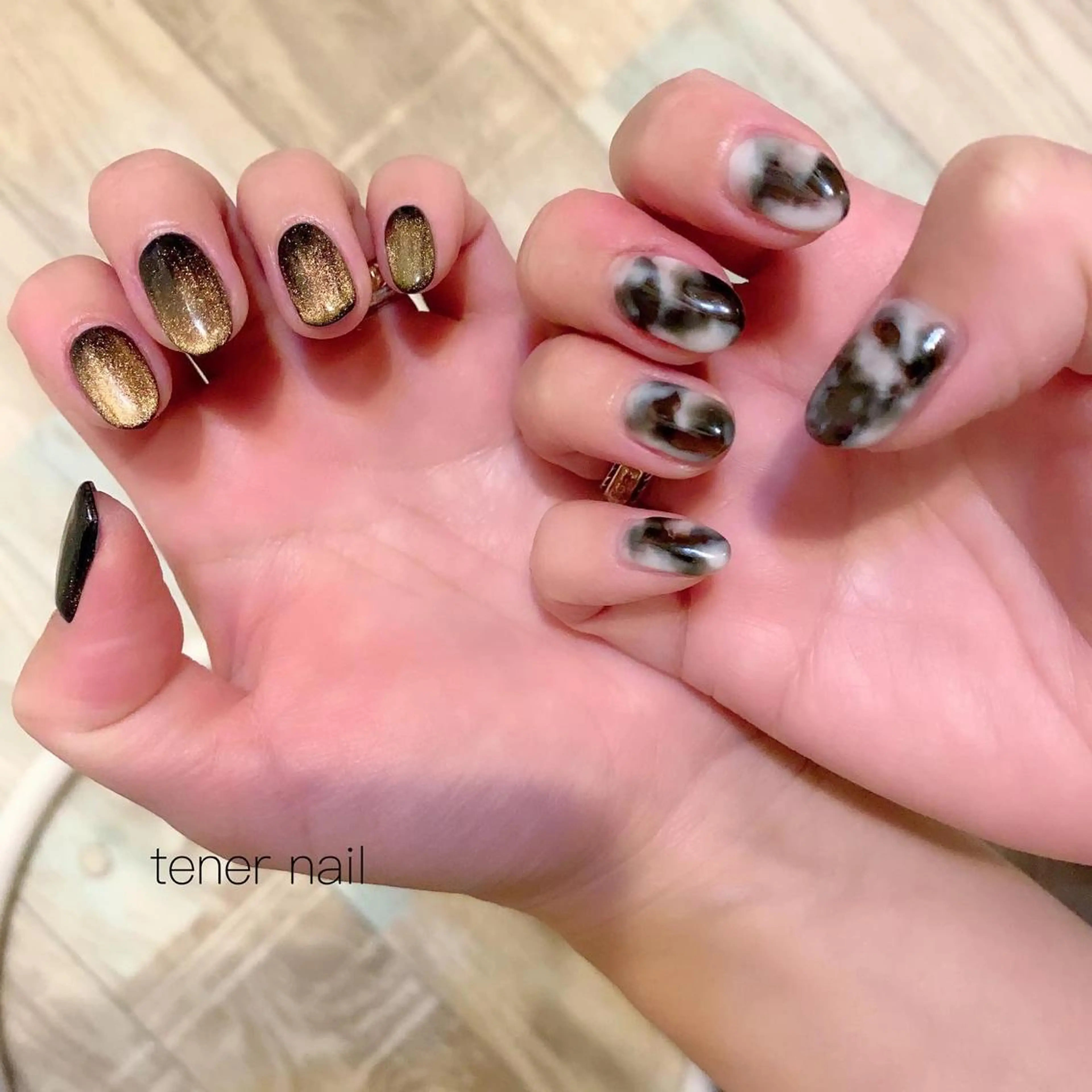 ネイル べっ甲ネイル グラデーション マグネットネイル tener  nail  テネルネイル所属・テネルネイル tener nailのネイルデザイン