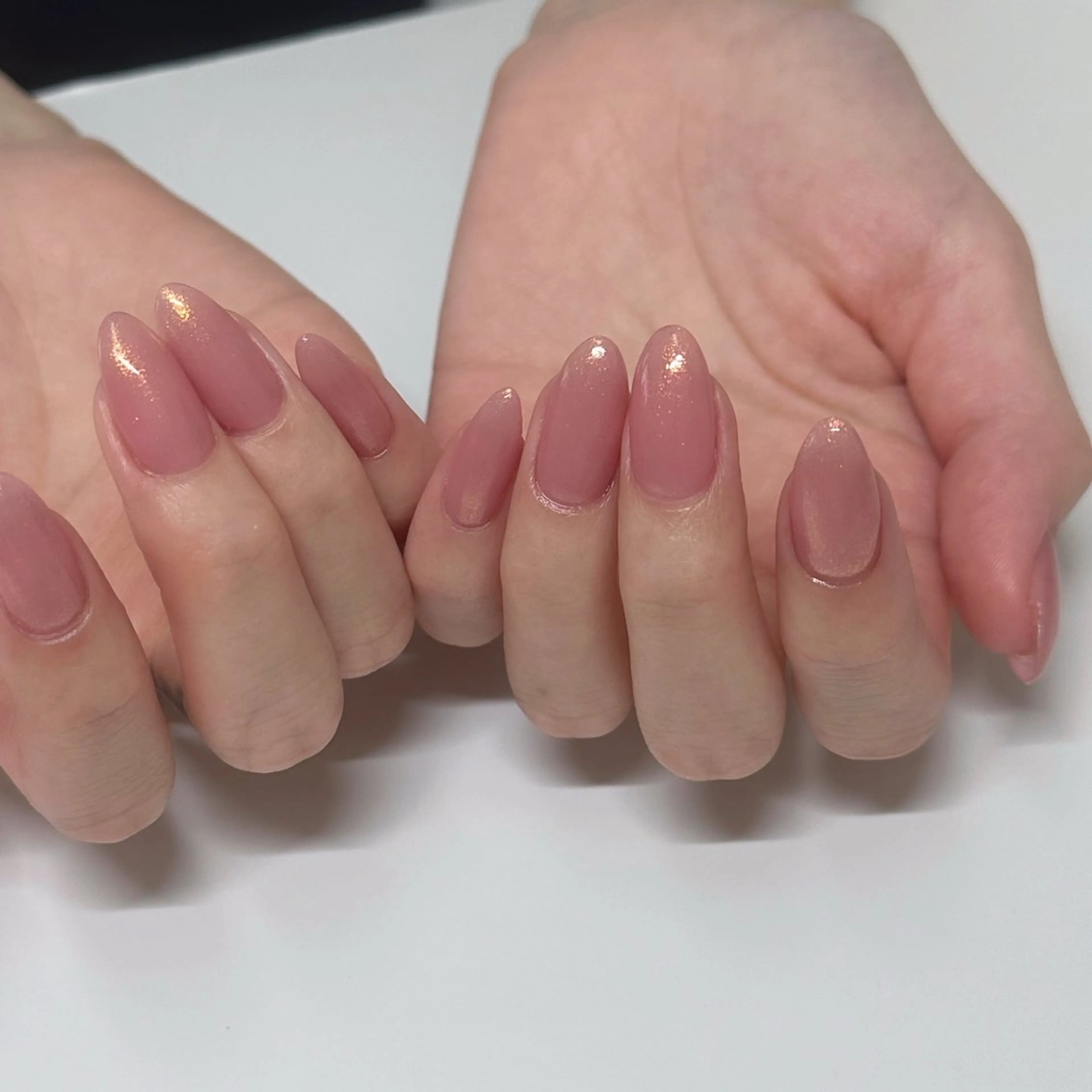 ネイル キラキラネイル ラメ(グリッター) ワンカラーネイル ピンク Faire MIKIのネイルデザイン