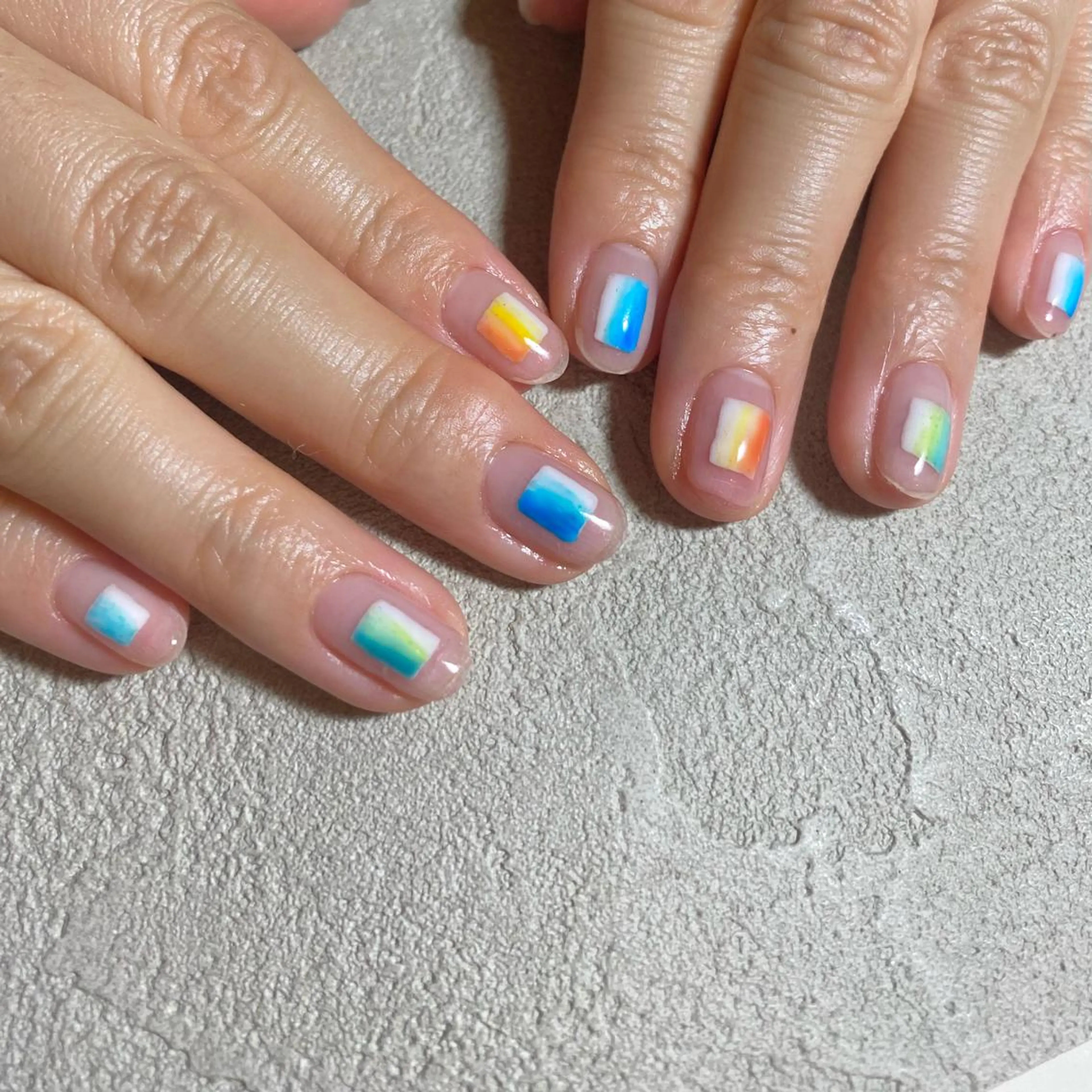 ネイル アートネイル ニュアンスネイル 春ネイル 夏ネイル ハンドネイル 山田 貴子のネイルデザイン