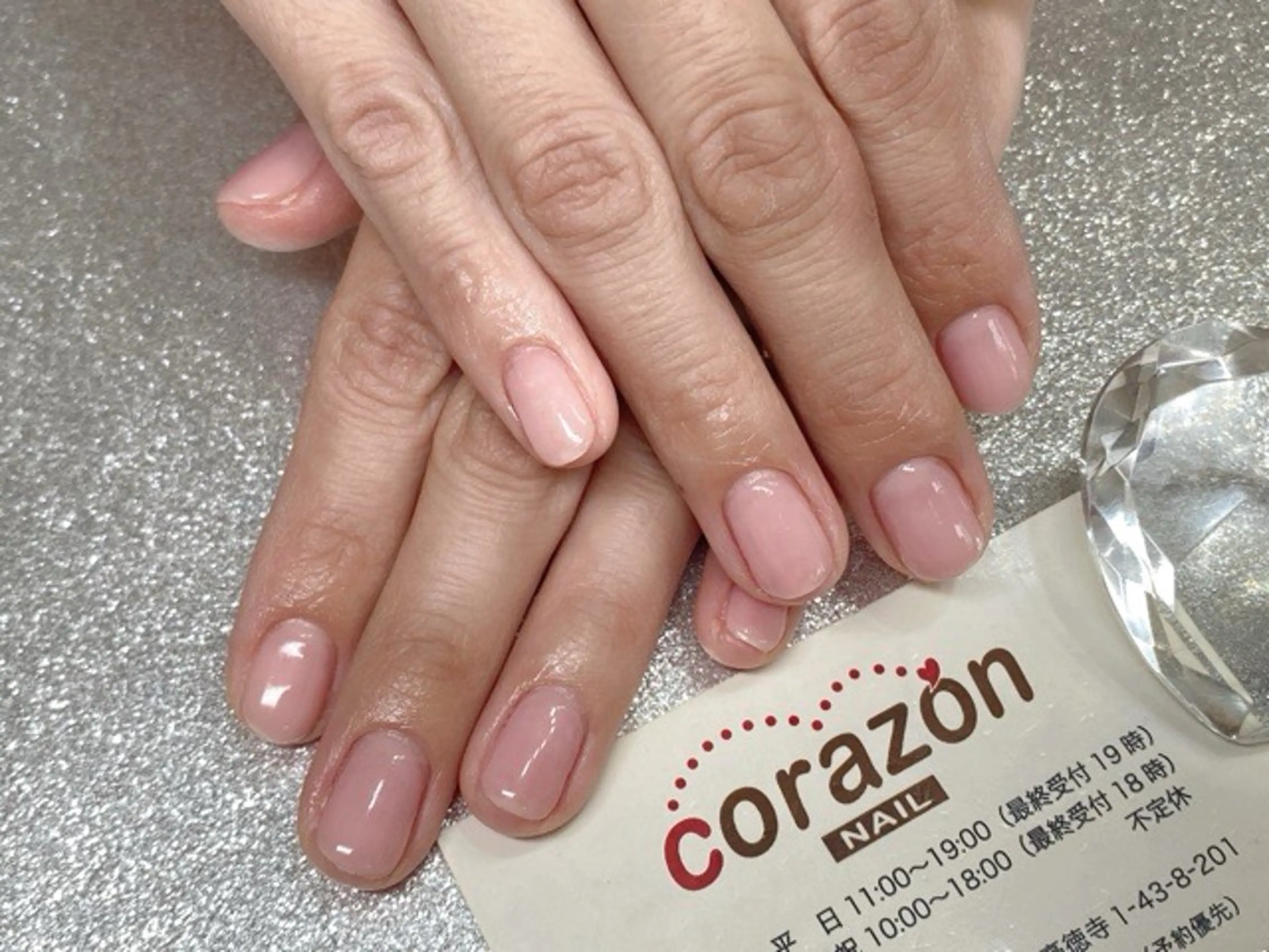 ネイル ジェルネイル ワンカラーネイル ピンク corazon所属・ネイリスト aicoのネイルデザイン