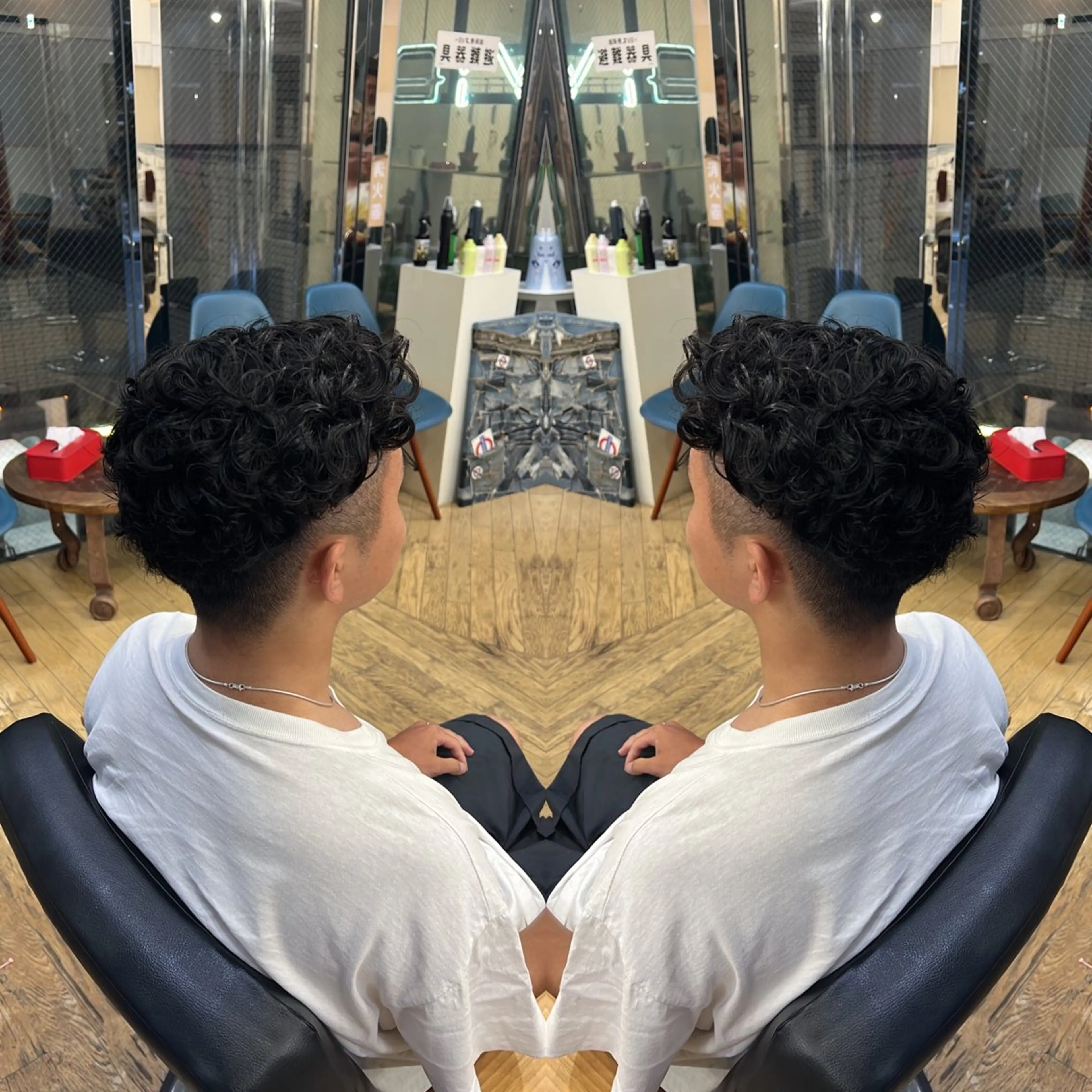 メンズ レイヤー/ボブ/ ミニボブ/AOIのヘアスタイル