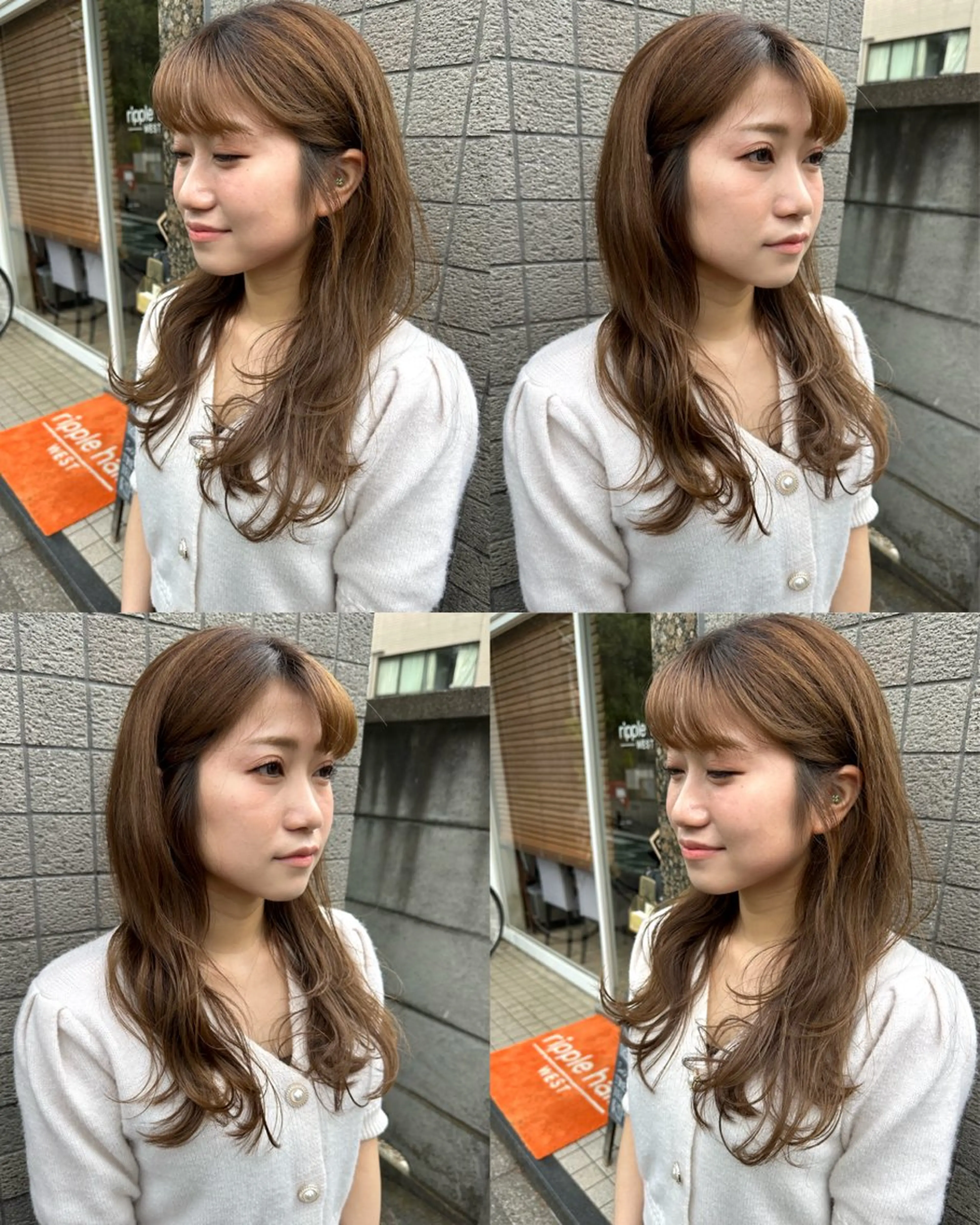 ロング 顔周りカット レイヤーカット 宇都 唯のヘアスタイル