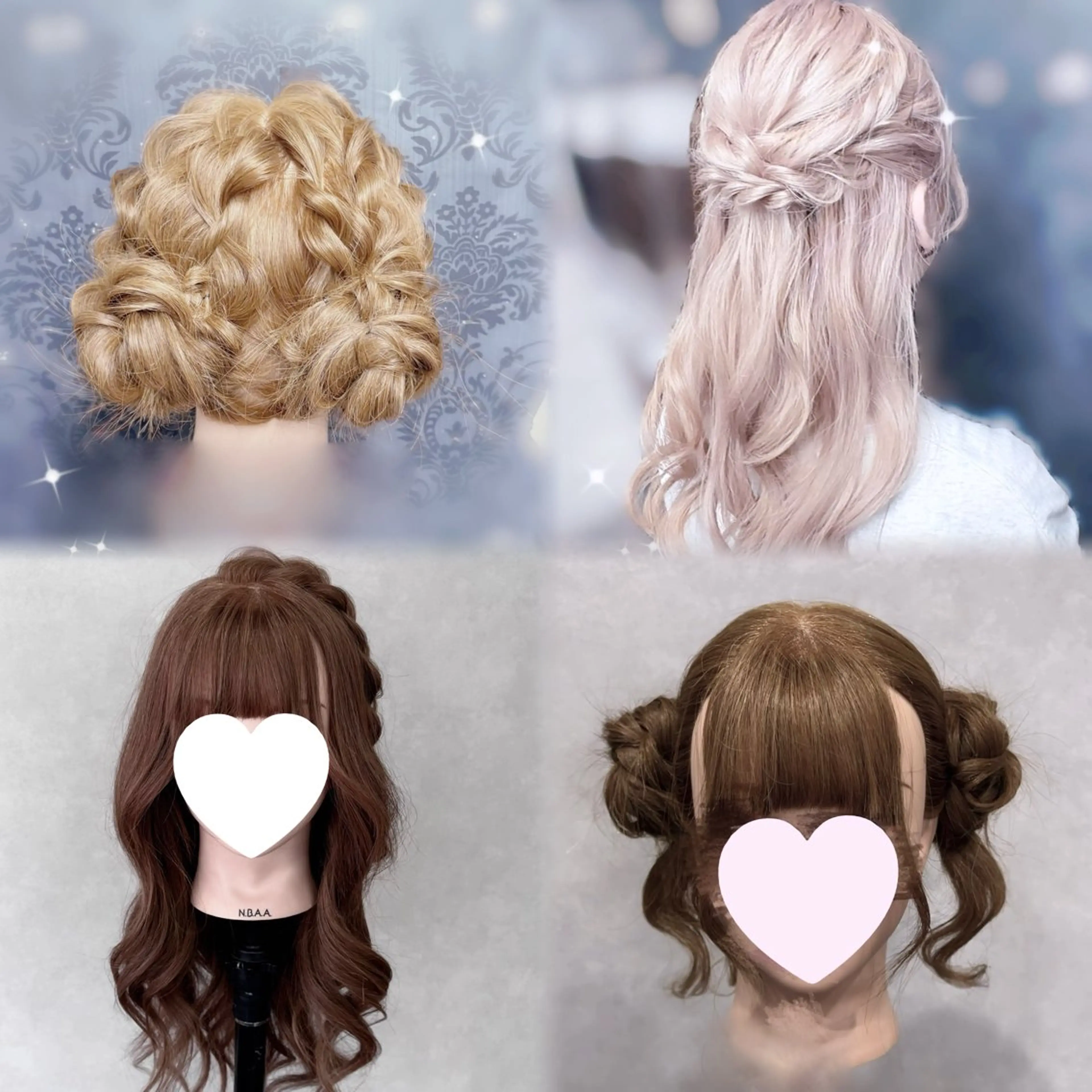 ヘアアレンジ ハーフアップ お団子ヘア ヘアセット OZ梅田♡ ゆはなのヘアスタイル