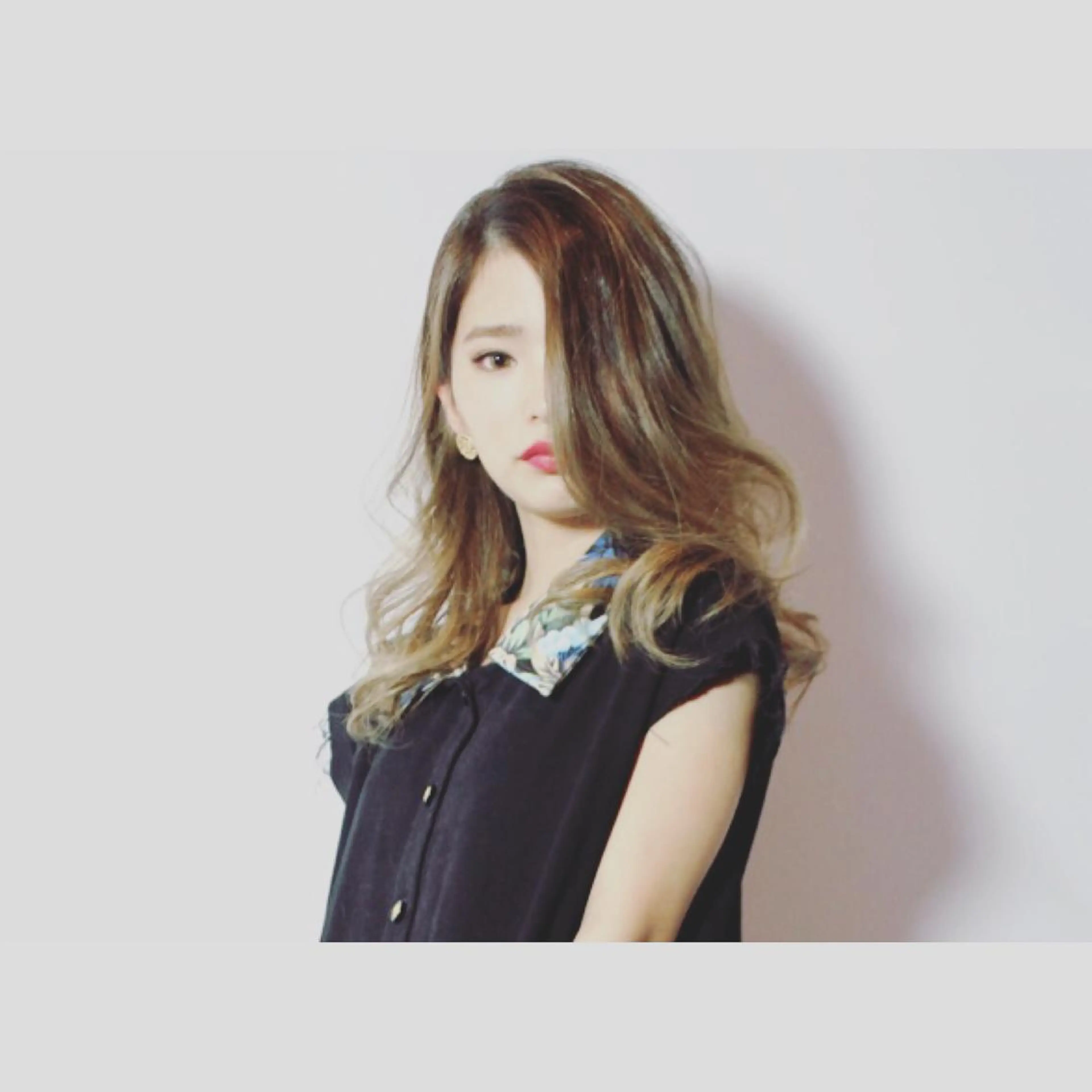 ミディアム セミロング カラー 永田 崇のヘアスタイル