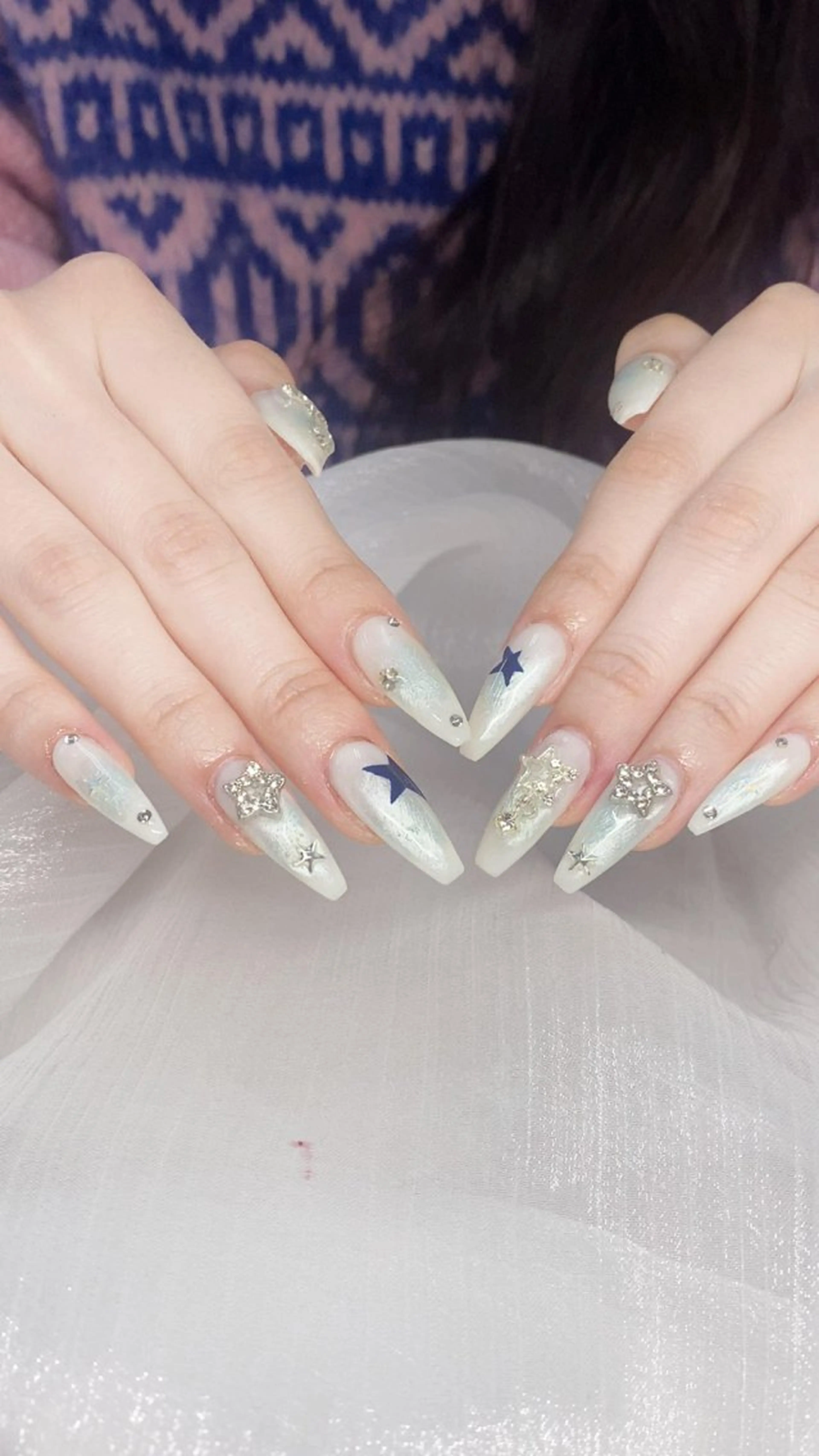 ネイル 成人式 フレンチネイル グラデーション 韓国ネイル マグネットネイル ハンドネイル Squeen Nailのネイルデザイン