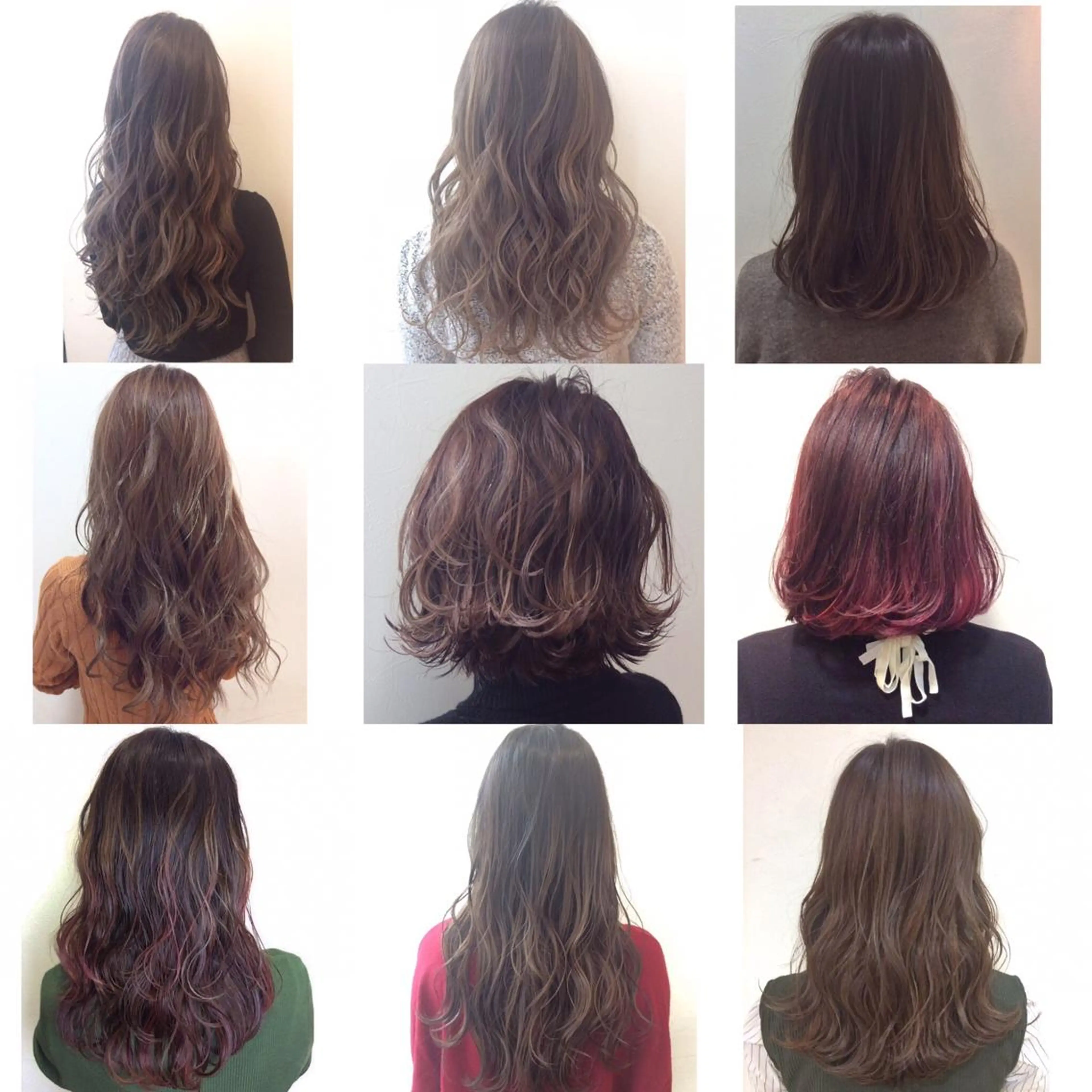 ショート ミディアム セミロング ロング カラー TOMOYAレイヤー ブリーチ縮毛矯正のヘアスタイル