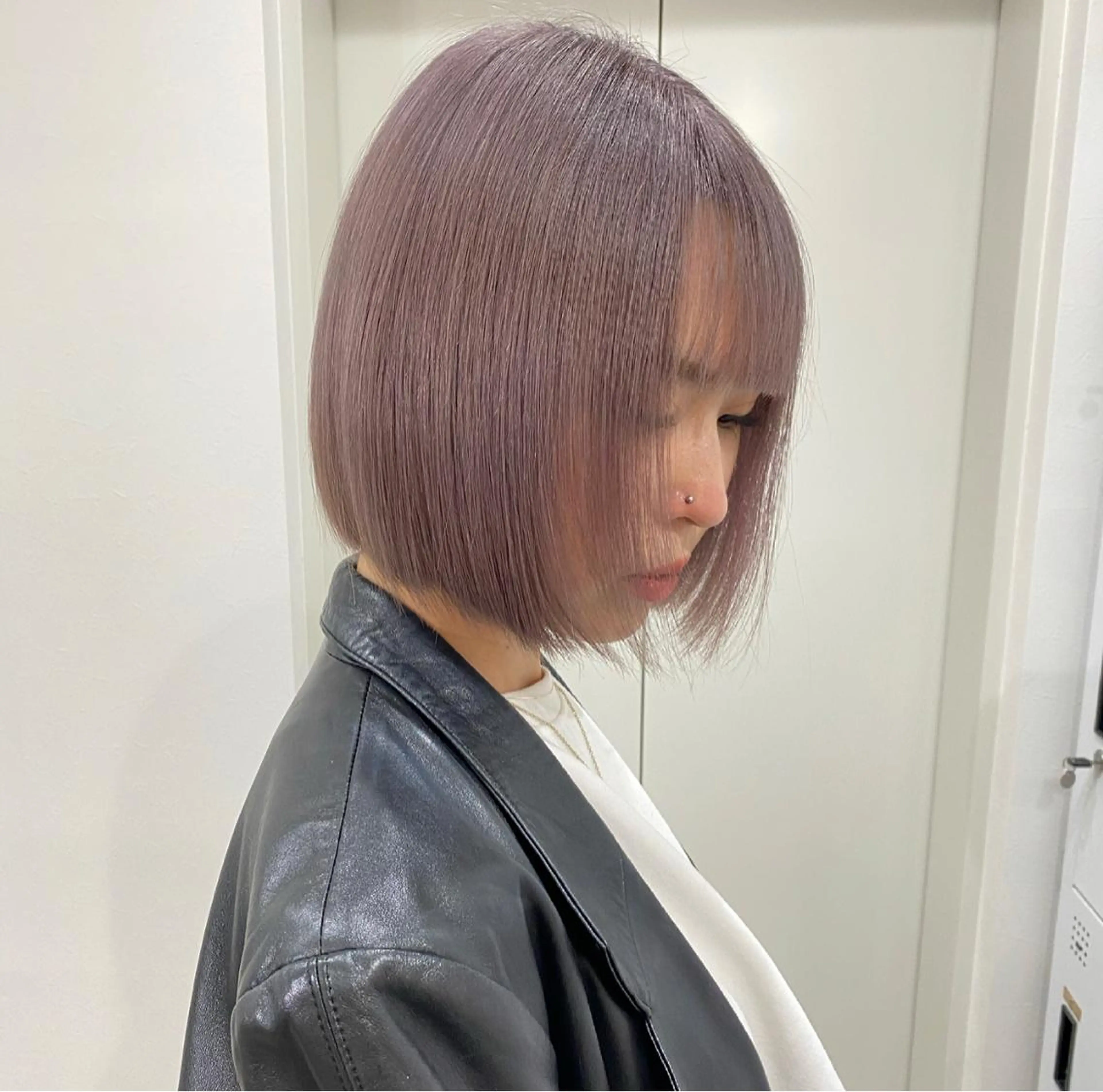 ショート ヘアカラー ハイライト、レイヤー カット/西梅田/中西のヘアスタイル