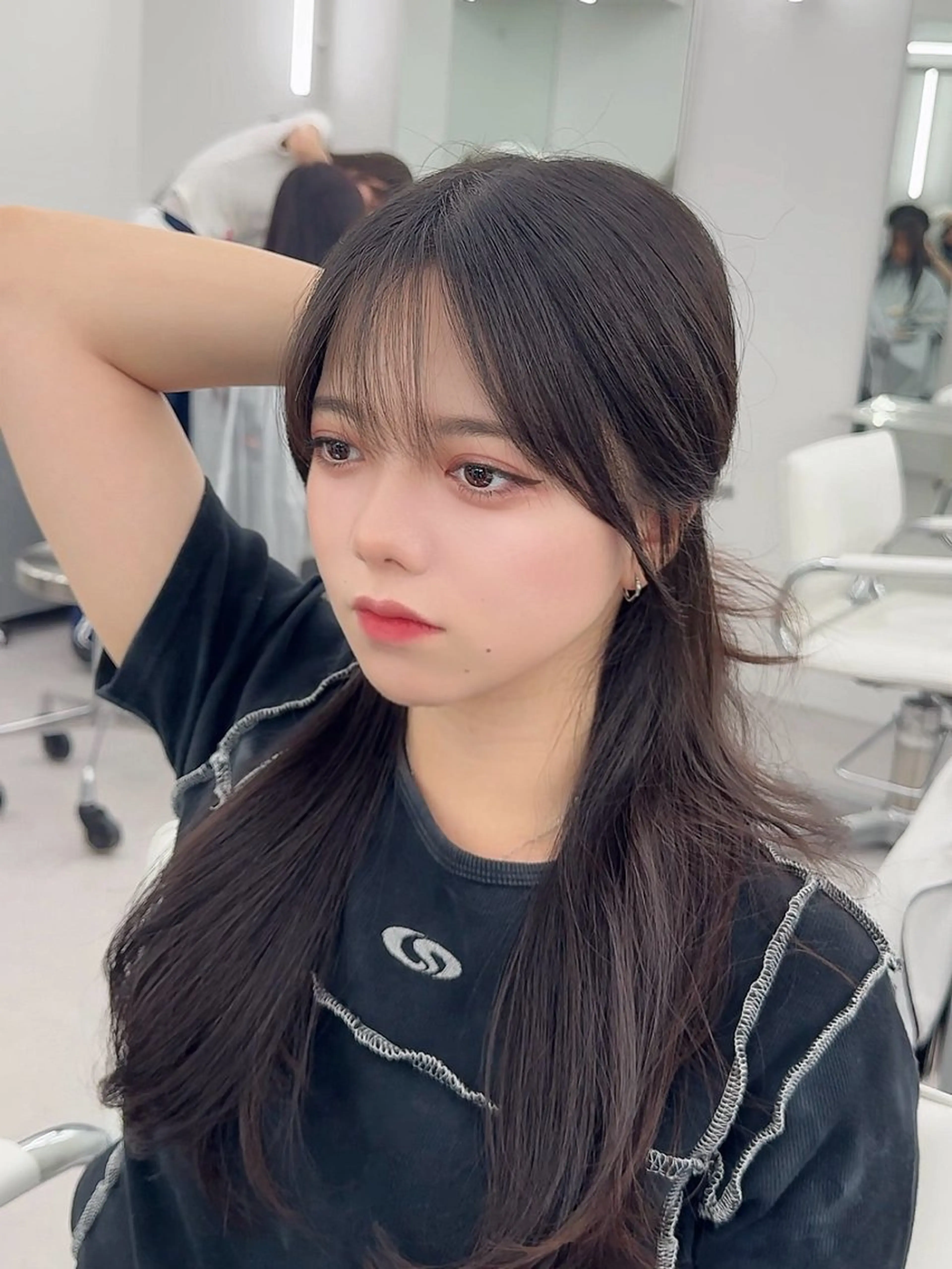 ミディアム カラー ヘアアレンジ 最小顔周り&レイヤー 特化/池袋/kokiのヘアスタイル