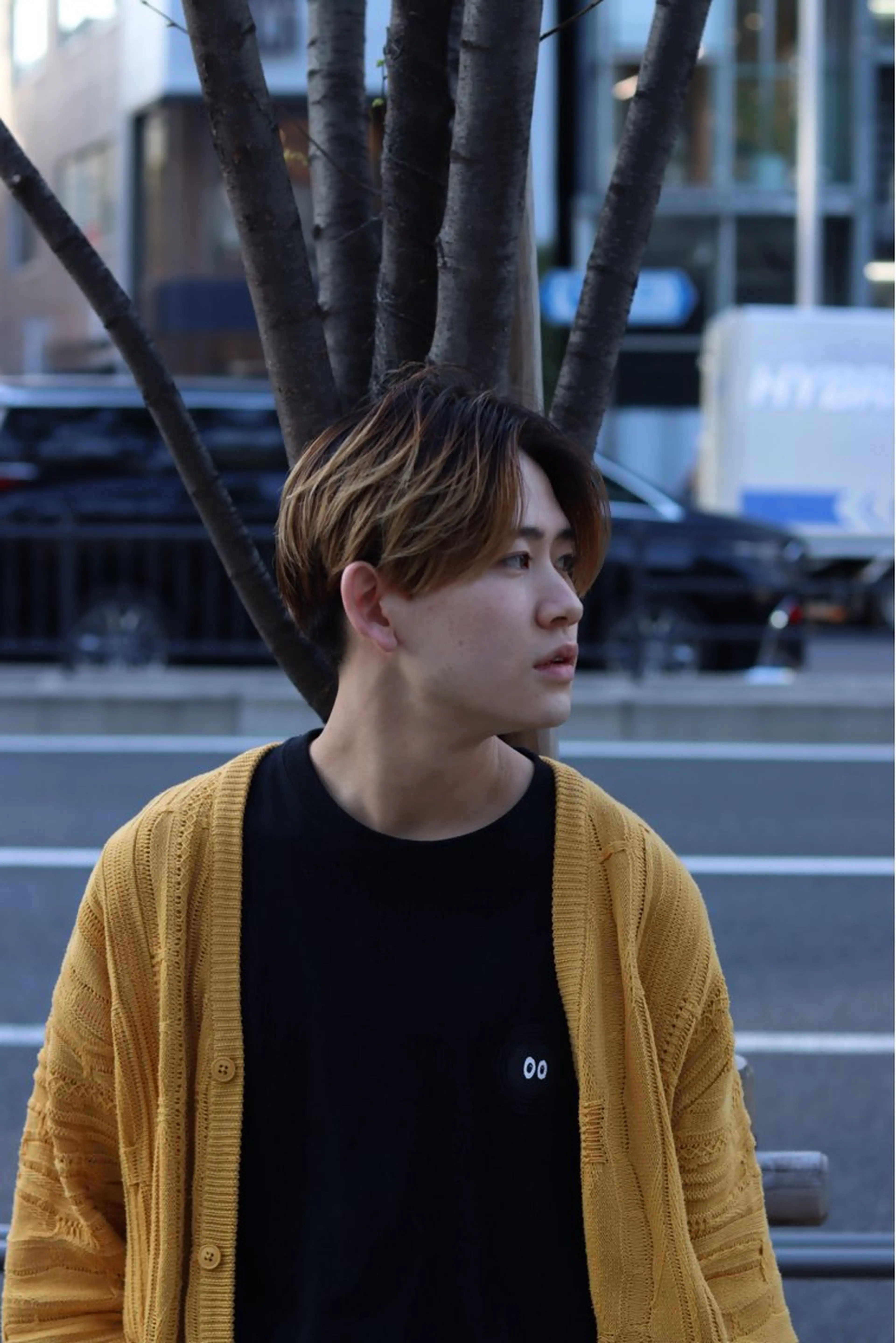 カラー メンズ カット ヘアカラー THE DAY TOKYO men's cut 表参道/青山所属・メンズセンターパート 外人風ヘア/KOTAのヘアスタイル