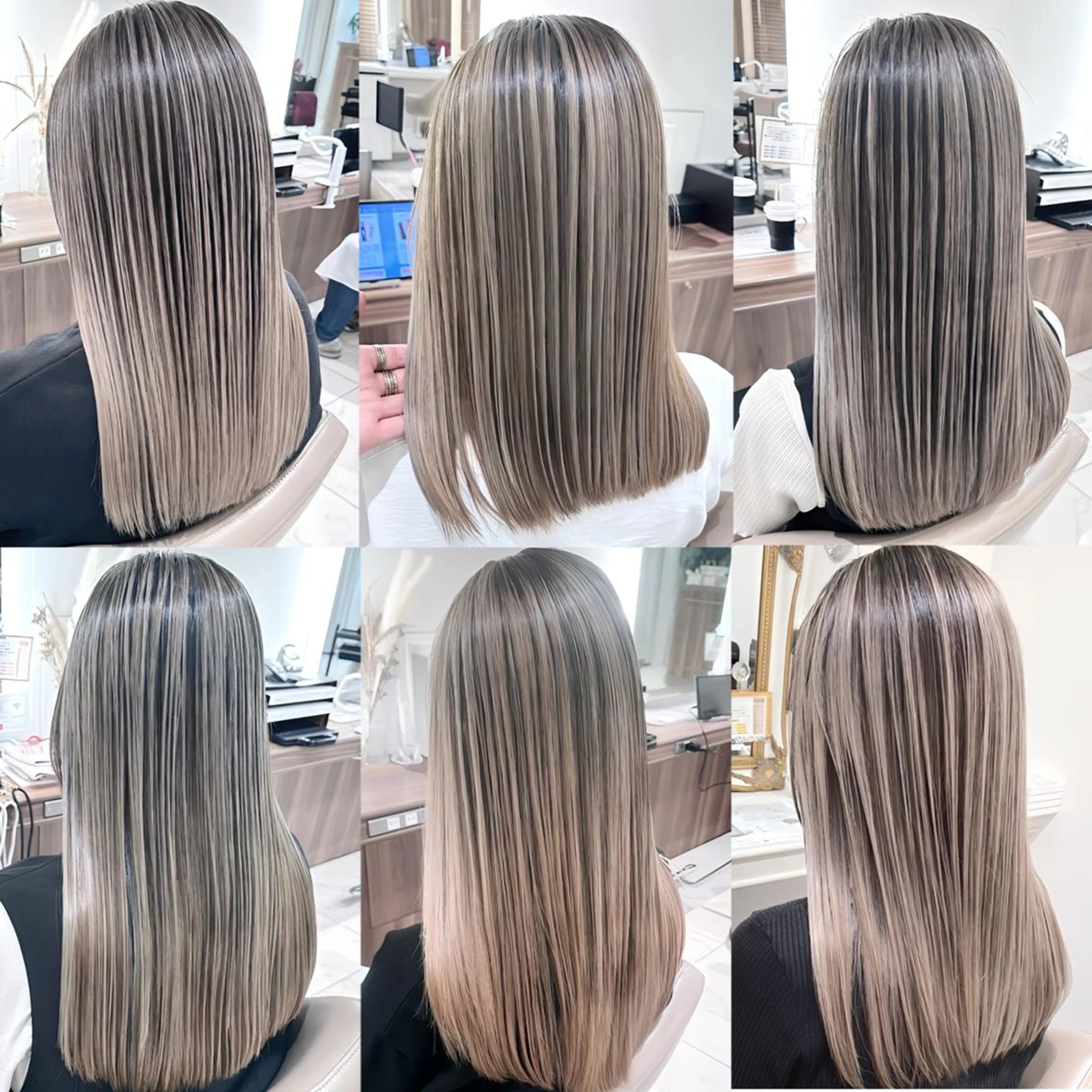 セミロング カラー 髪質改善 ＡＳＨ 大宮のヘアスタイル