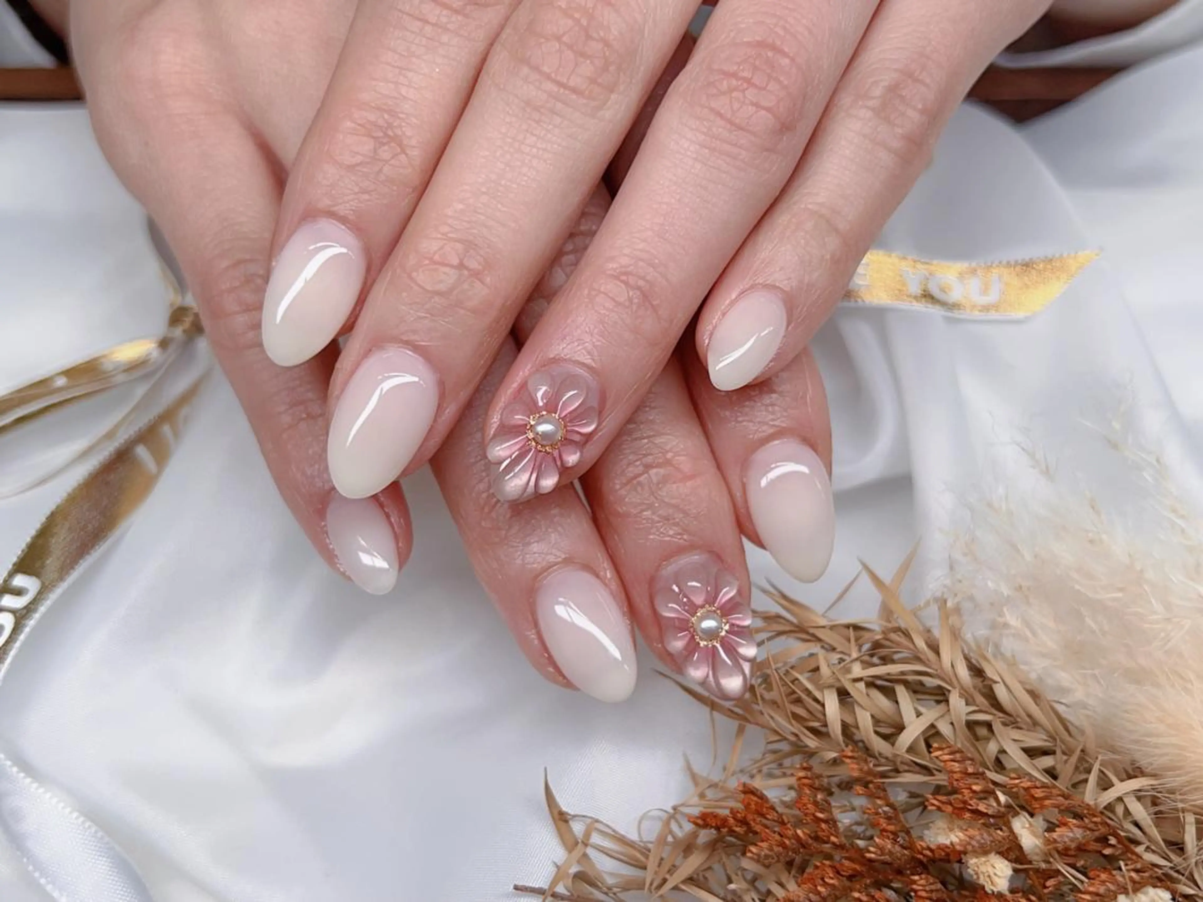 ネイル 桜ネイル 春ネイル ハク キのネイルデザイン