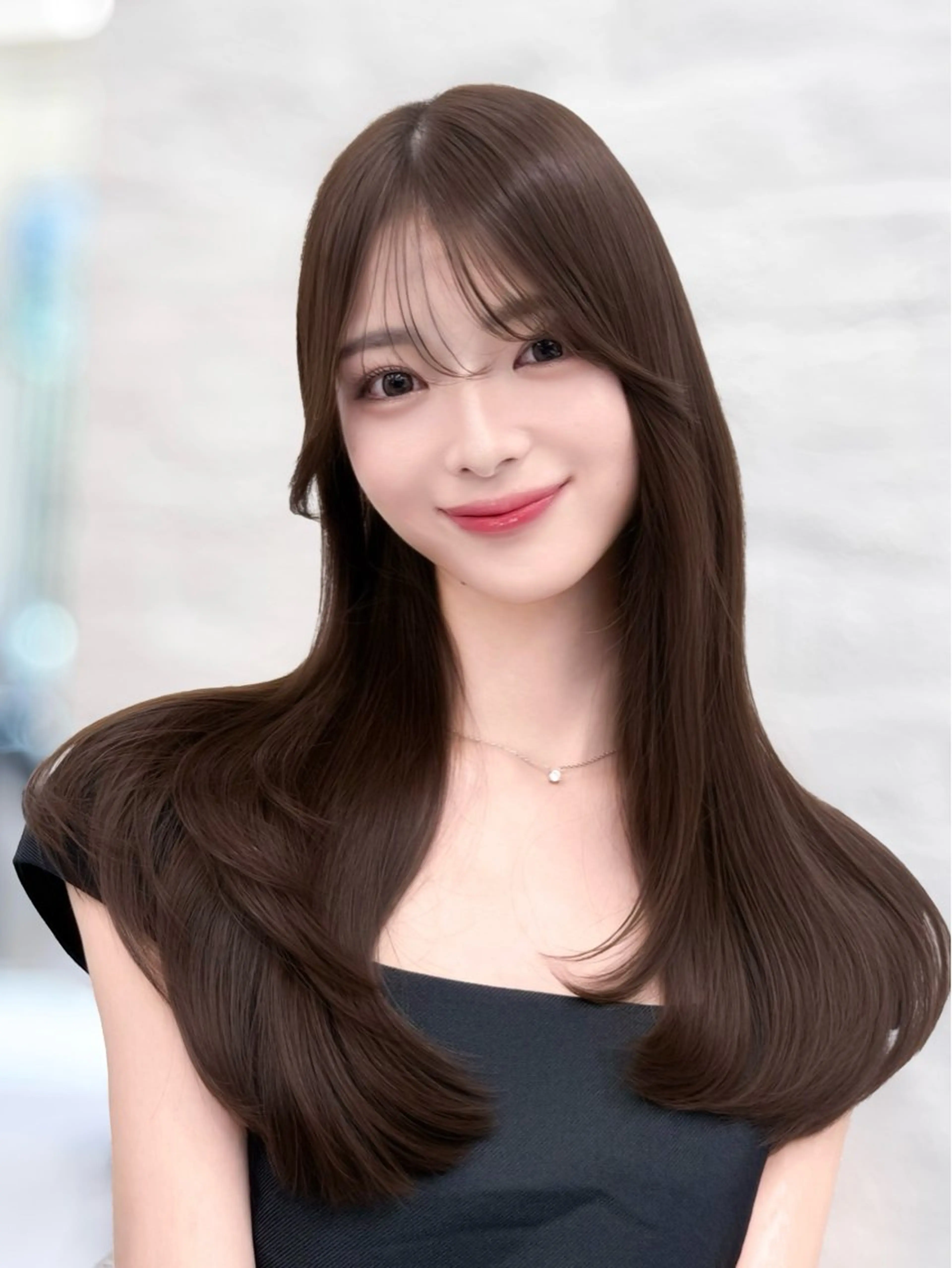 盛れる前髪・顔まわりカット+透明感カラー+内部補修3stepトリートメント+スタイリング付き🎀の写真