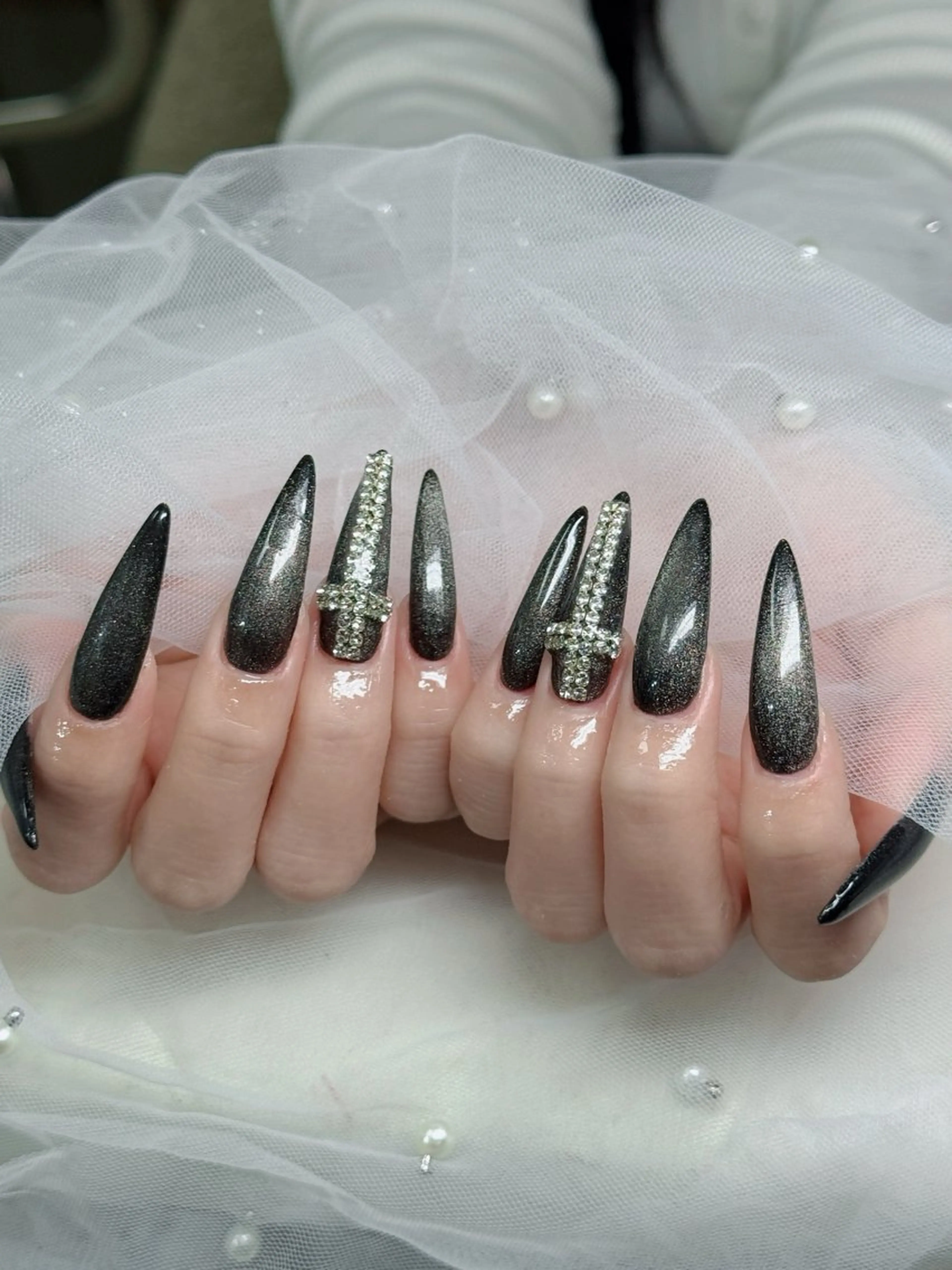 ネイル フットネイル フレンチネイル グラデーション 韓国ネイル ロングネイル ハンドネイル Hani Nail Salonのネイルデザイン