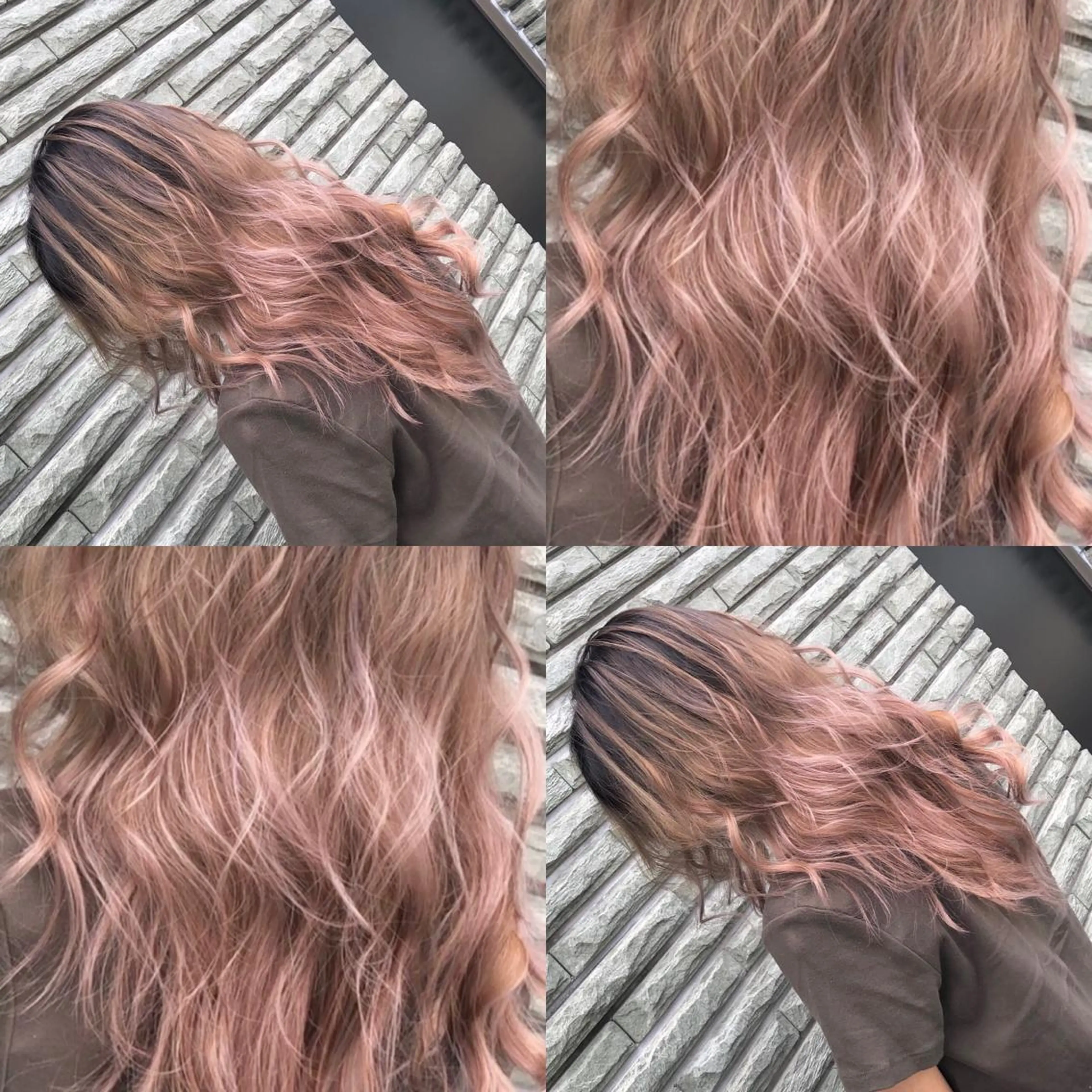 セミロング カラー ヘアアレンジ ショートボブ シールエクステ バレイヤージュ デザインカラー ハイライトカラー アンドウ ユウ/ レイヤーカット/韓国のヘアスタイル