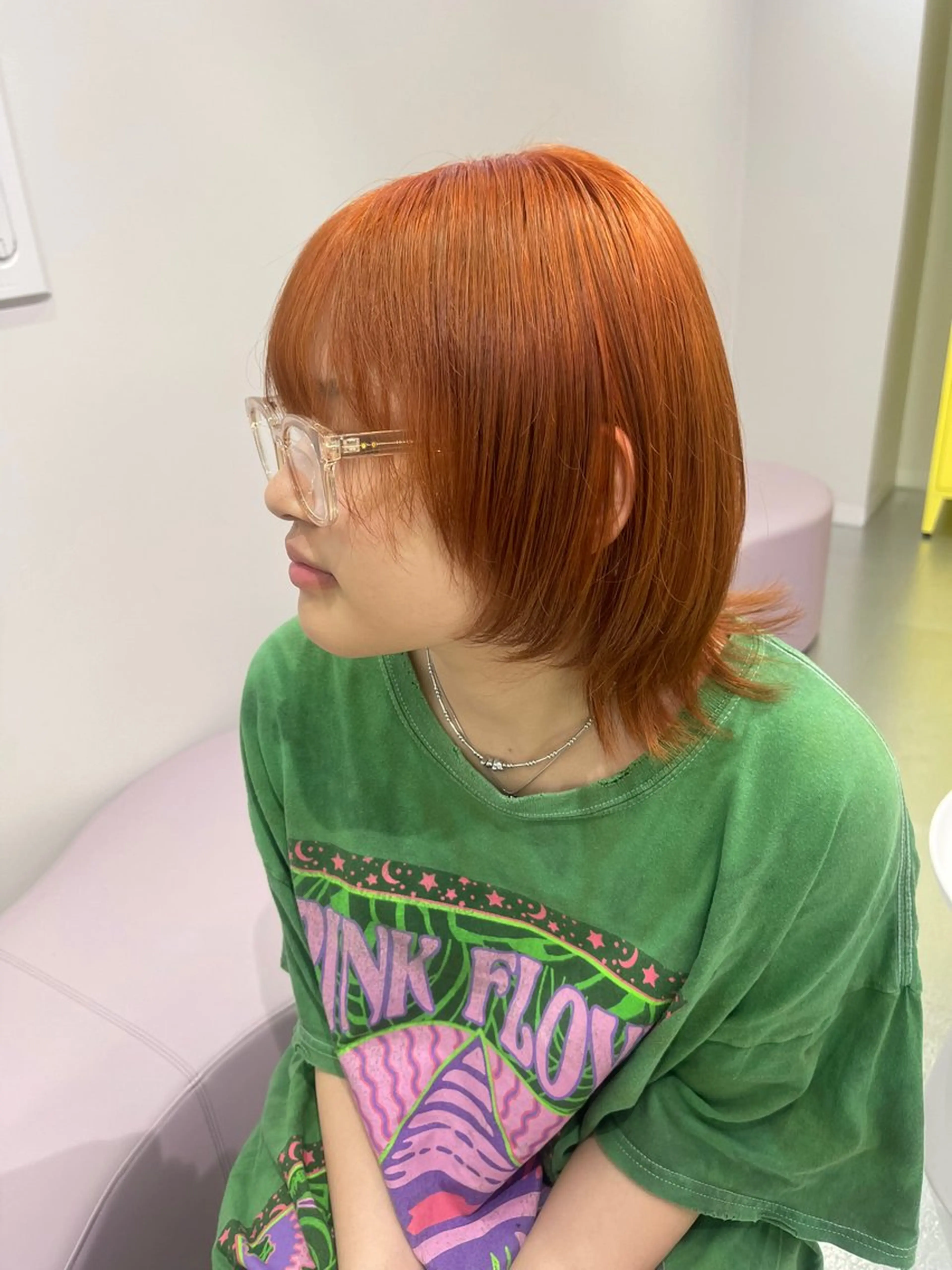 カラー ベージュカラー オレンジ ヘアカラー MEI / ブリーチカラー/名駅のヘアスタイル