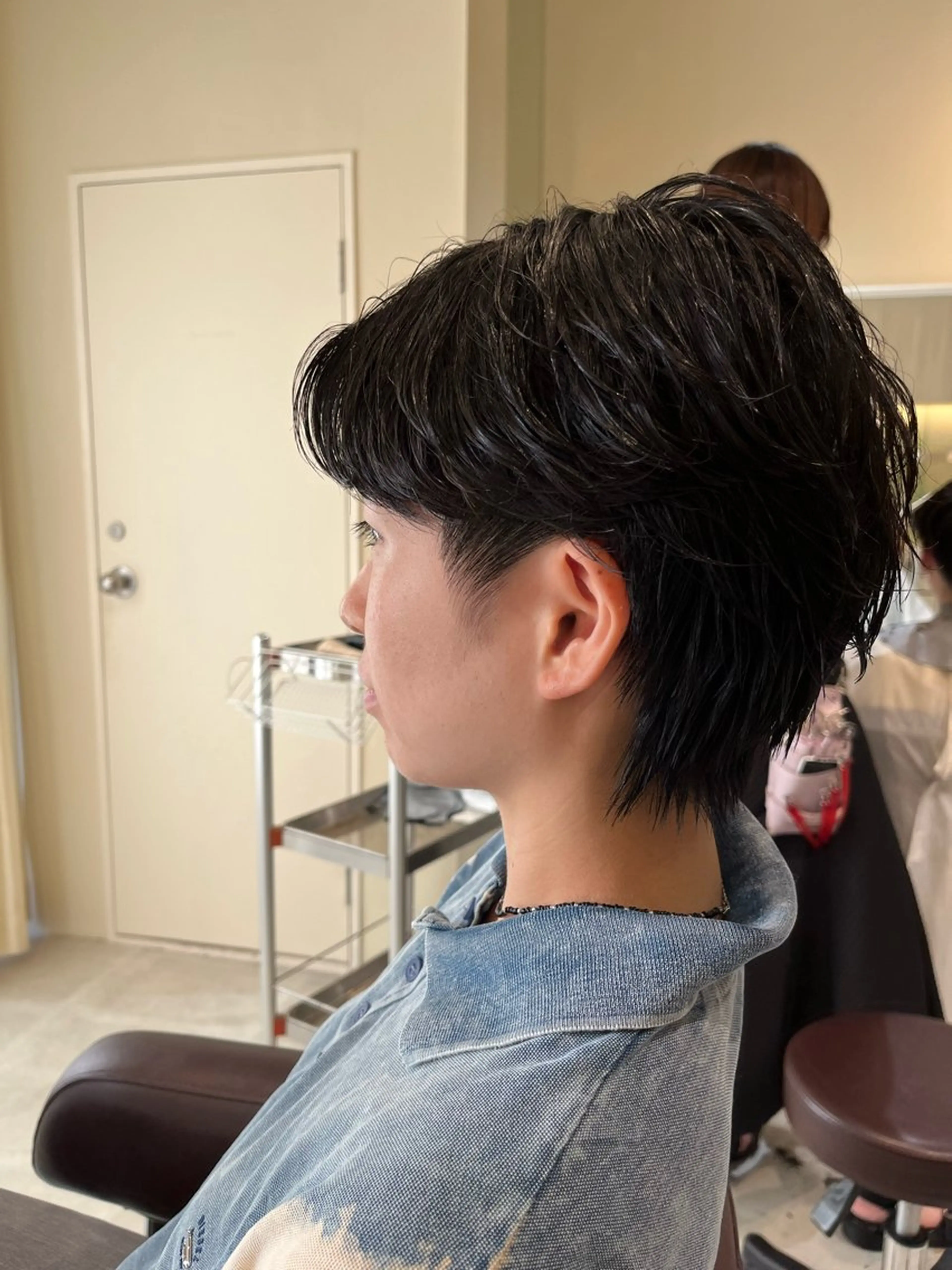 ショート パーマ メンズ メンズ韓国風 マッシュウルフ マッシュ メンズパーマ メンズウルフカット mulum所属・ボブパーマ/ ウルフパーマ原科🪴のヘアスタイル