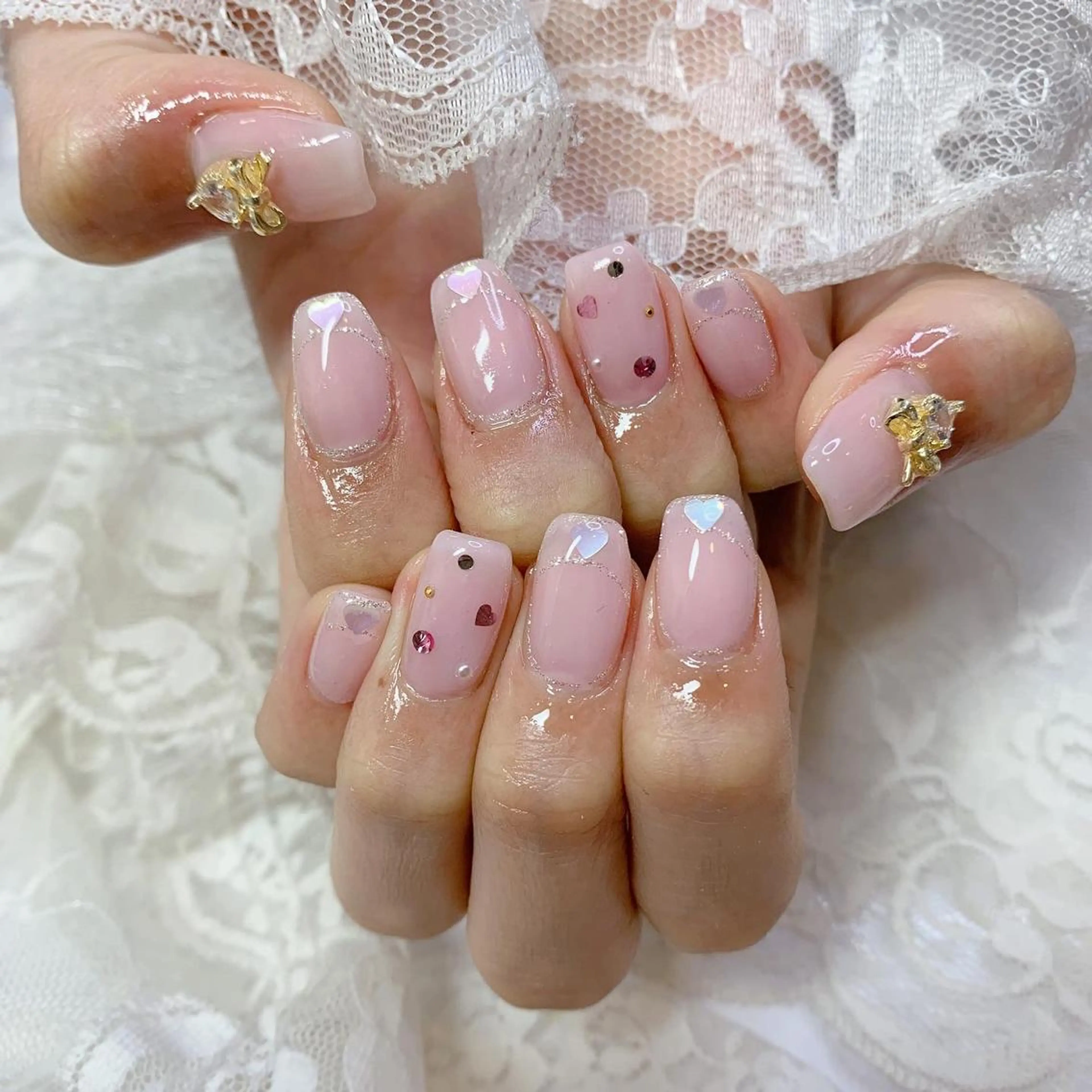 ネイル ハンドネイル La neige* yuki 🥯🍑のネイルデザイン