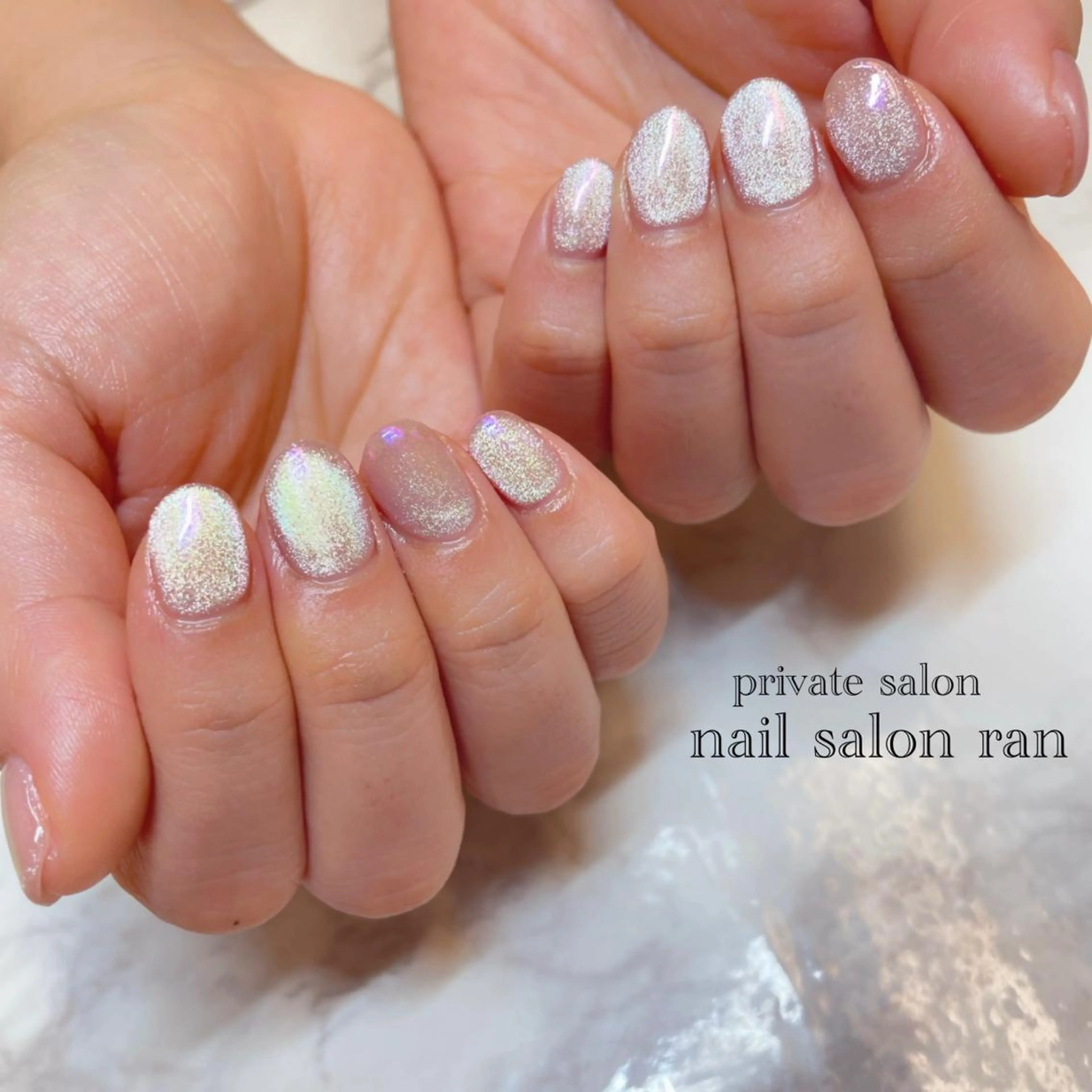 ネイル マグネットネイル ミラーネイル ワンカラーネイル nailsalon ranのネイルデザイン