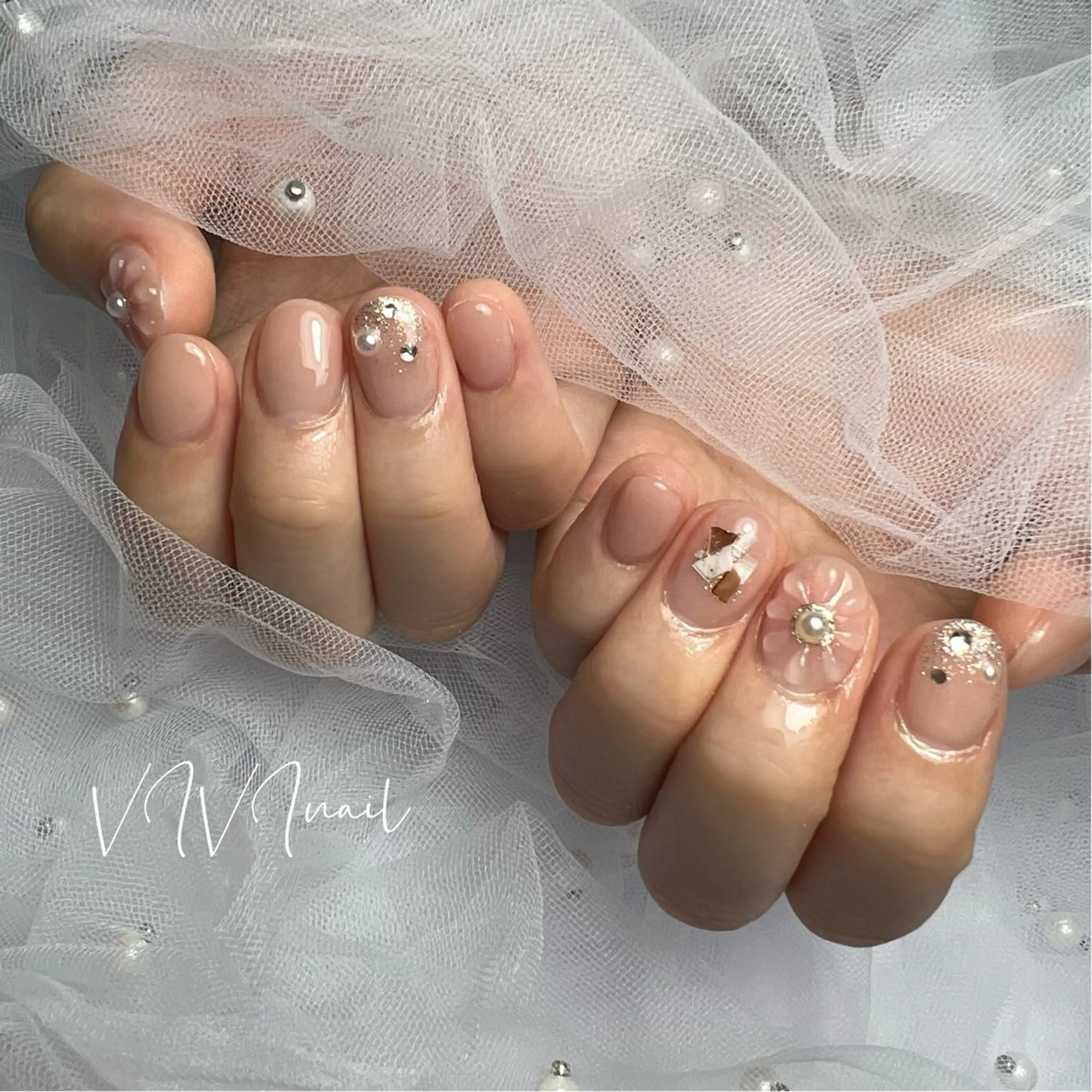 ネイル ショートネイル ハンドネイル vivi nailのネイルデザイン