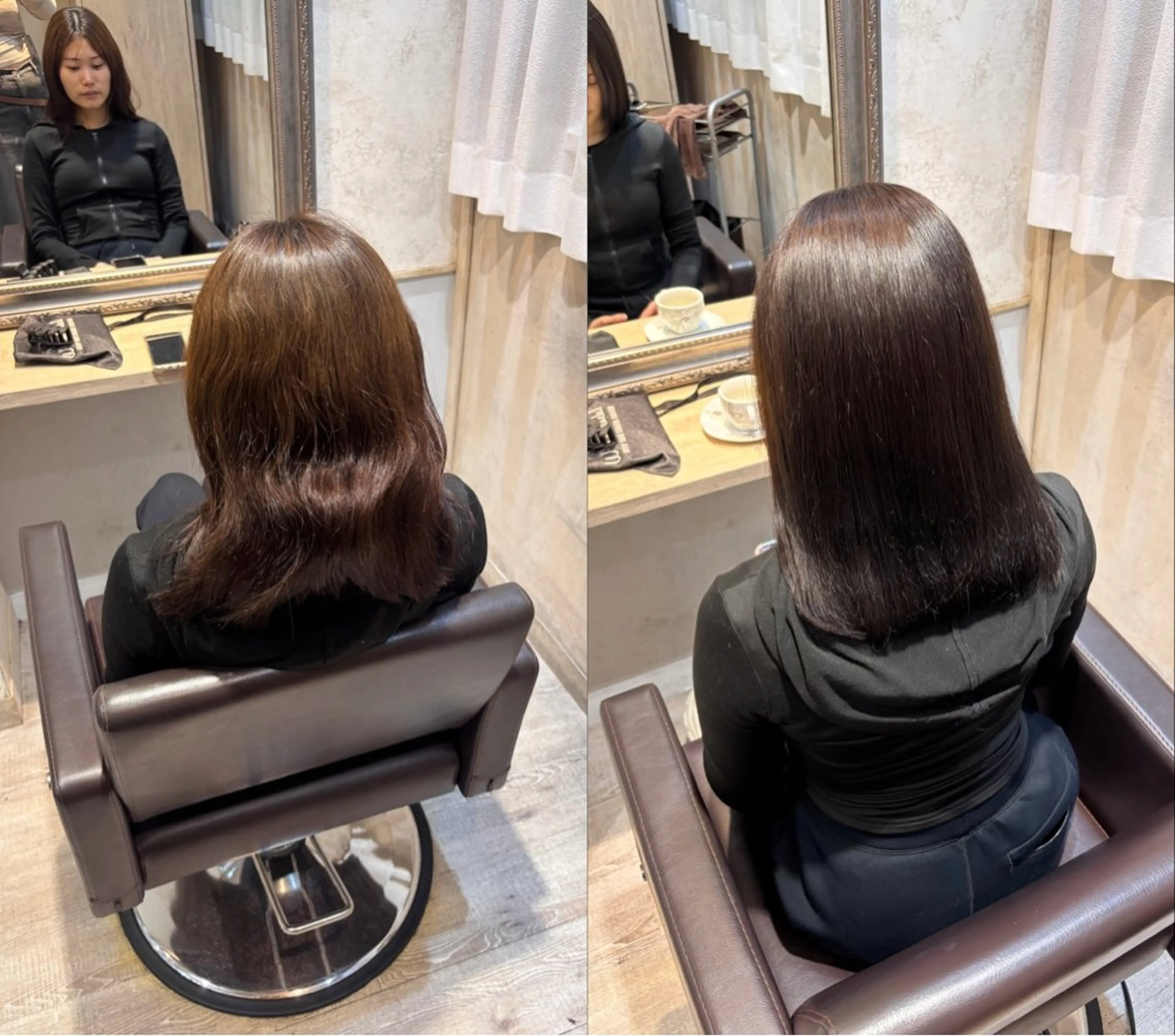 セミロング 髪質改善 縮毛矯正 momoka ⠀のヘアスタイル