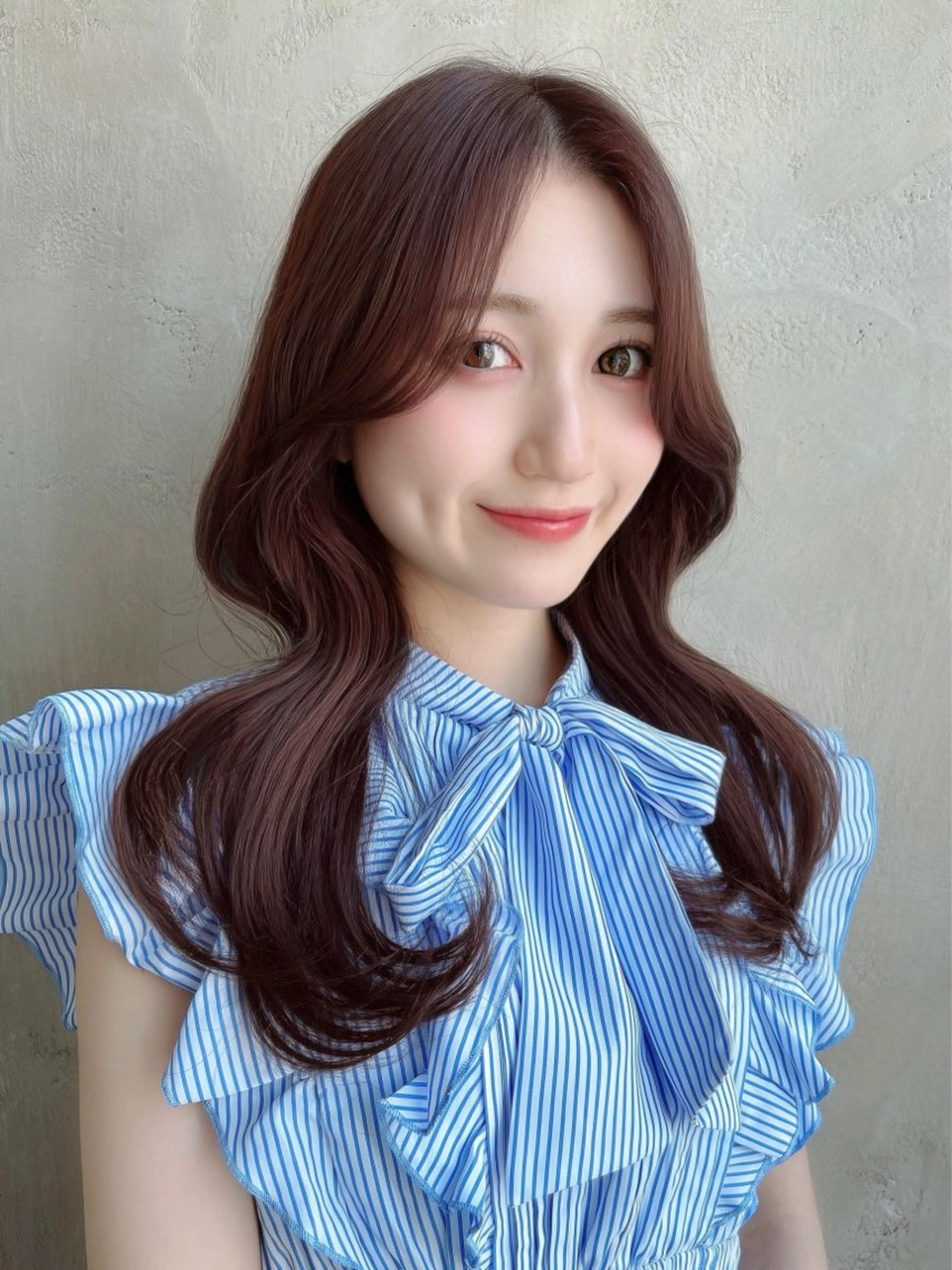 セミロング カラー パーマ カット ヘアカラー トリートメント 新宿✨顔周りカット 韓国ヘア/坂本亜裟海のヘアスタイル