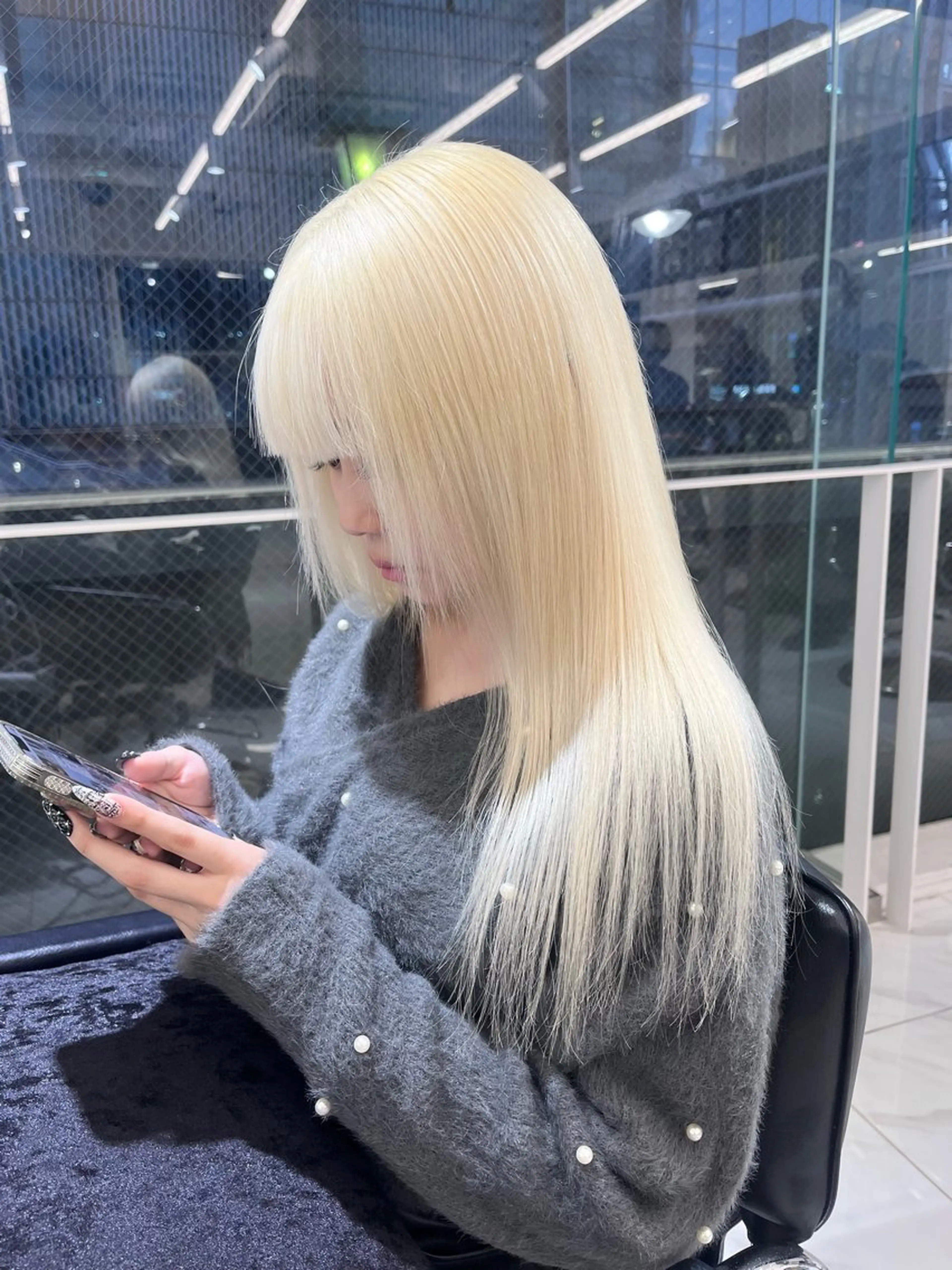 ミディアム ヘアカラー 韓国ヘア🎀艶髪 /渋谷/Manaeのヘアスタイル