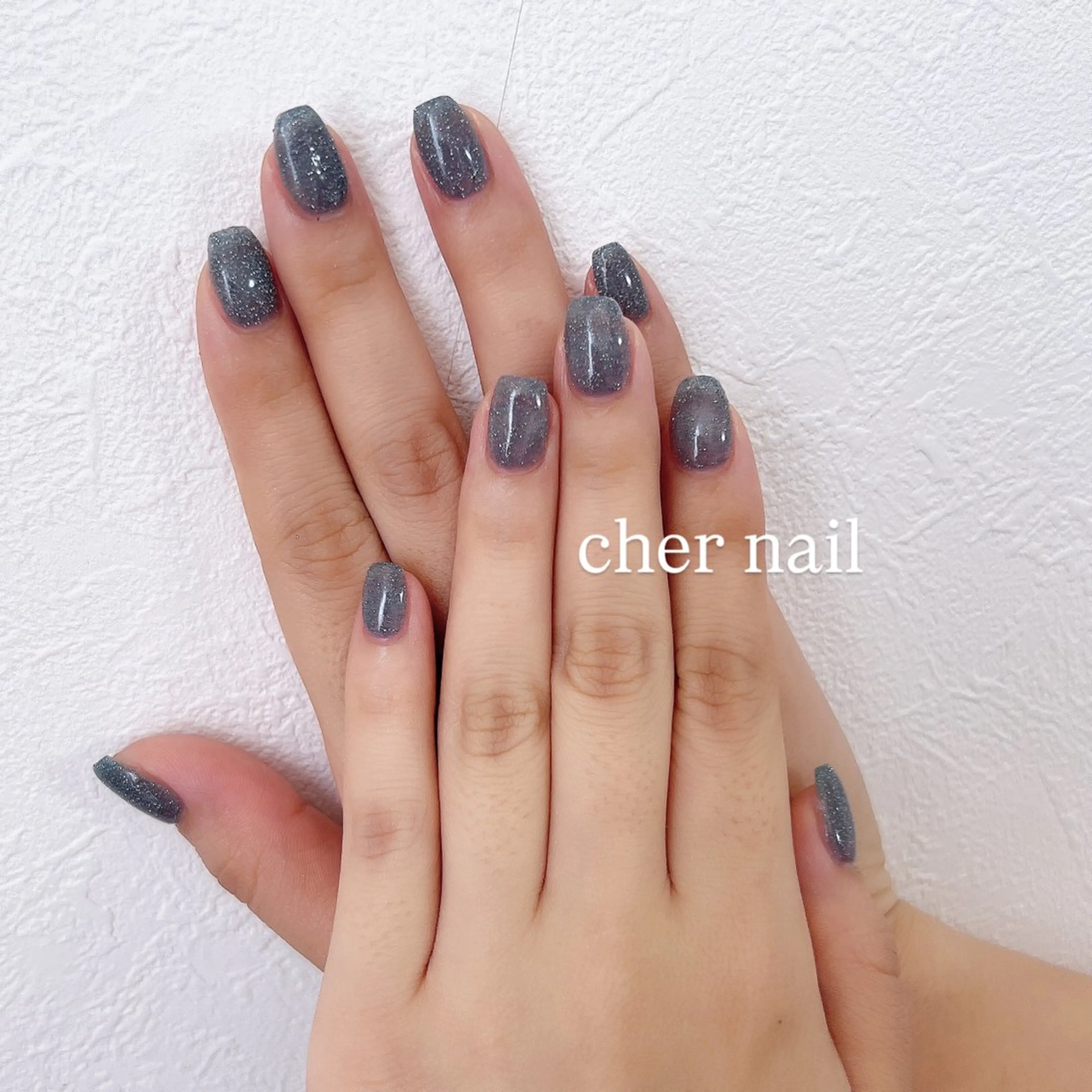 ネイル ブルー フラッシュネイル CHER NAIL(シェルネイル)所属・cher loydのネイルデザイン