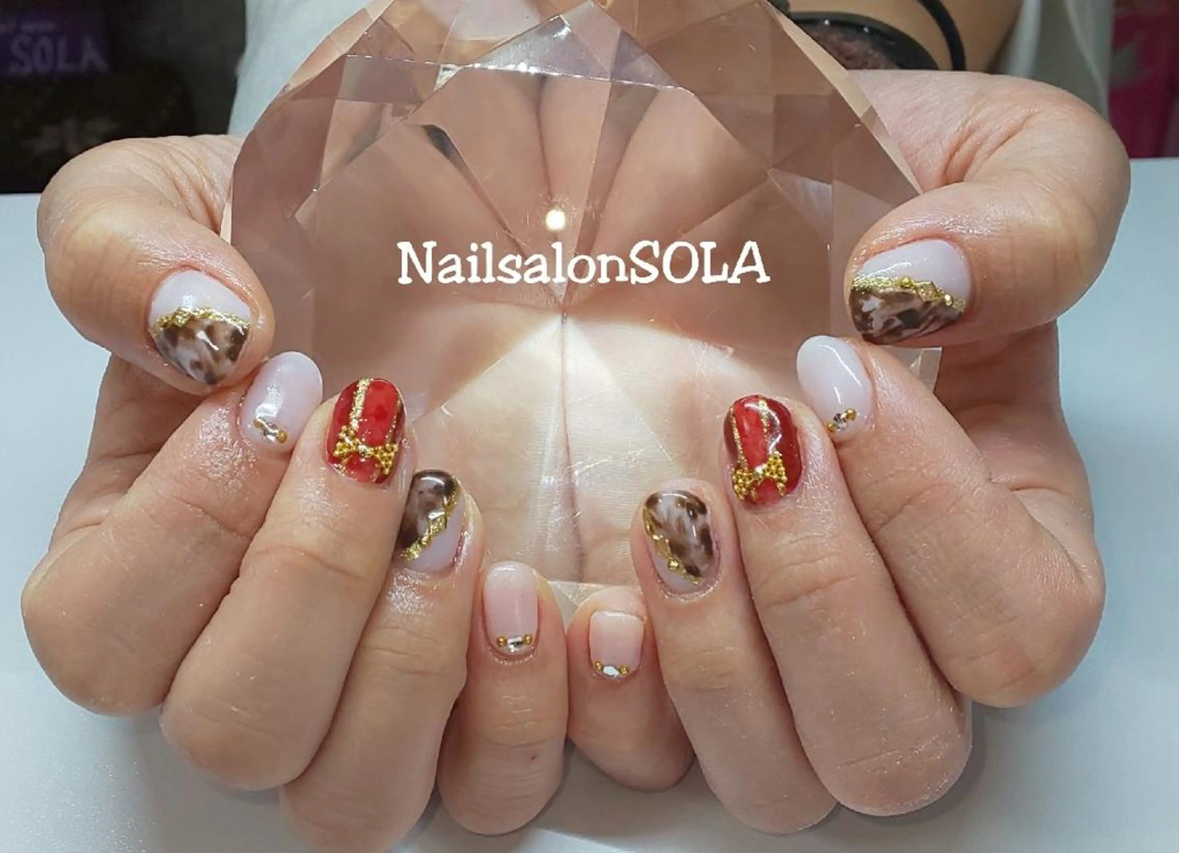 ネイル バレンタイン ハンドネイル 田代 夏子のネイルデザイン