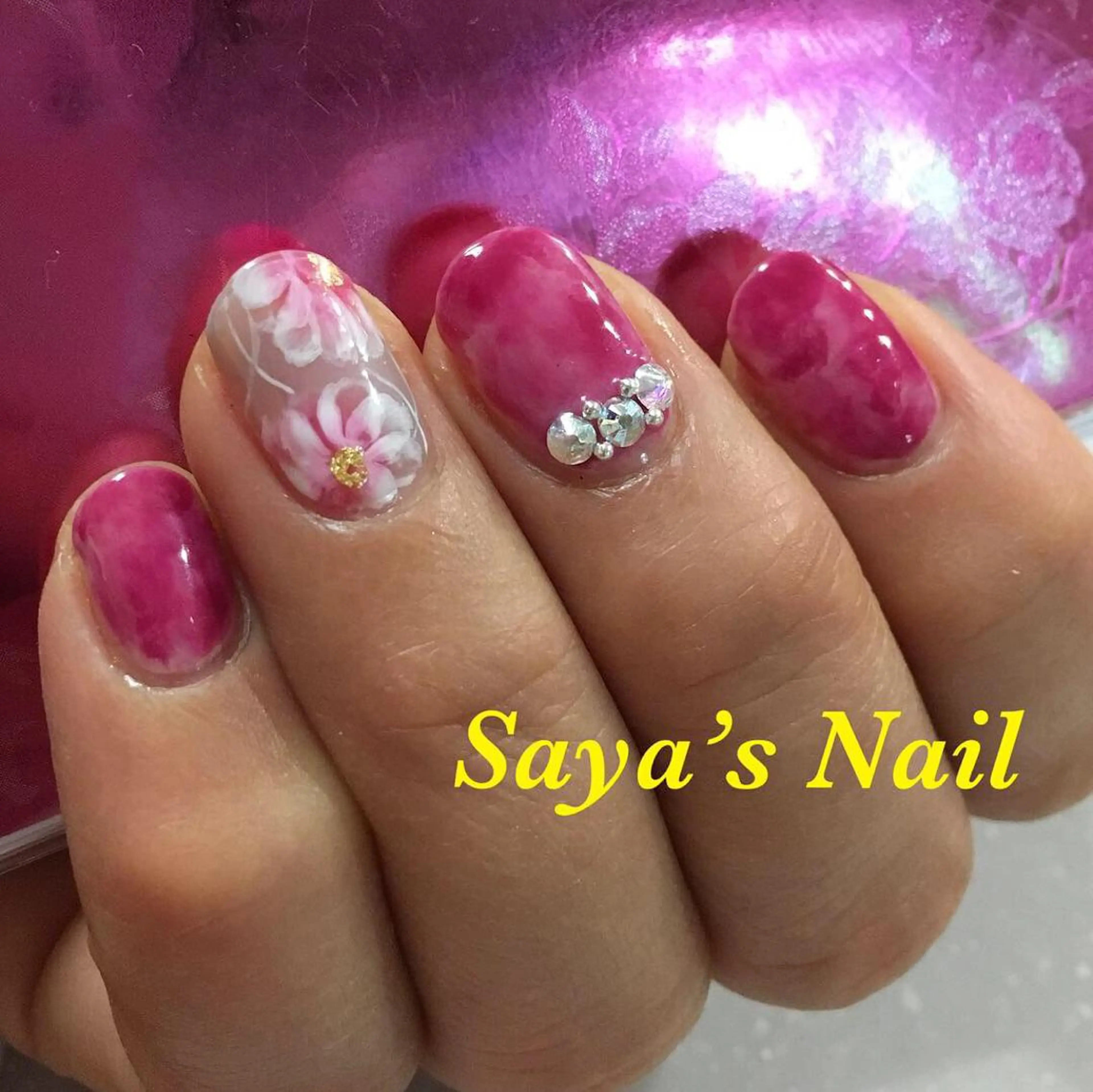 ネイル フラワーネイル SantéNail SAYAKAのネイルデザイン