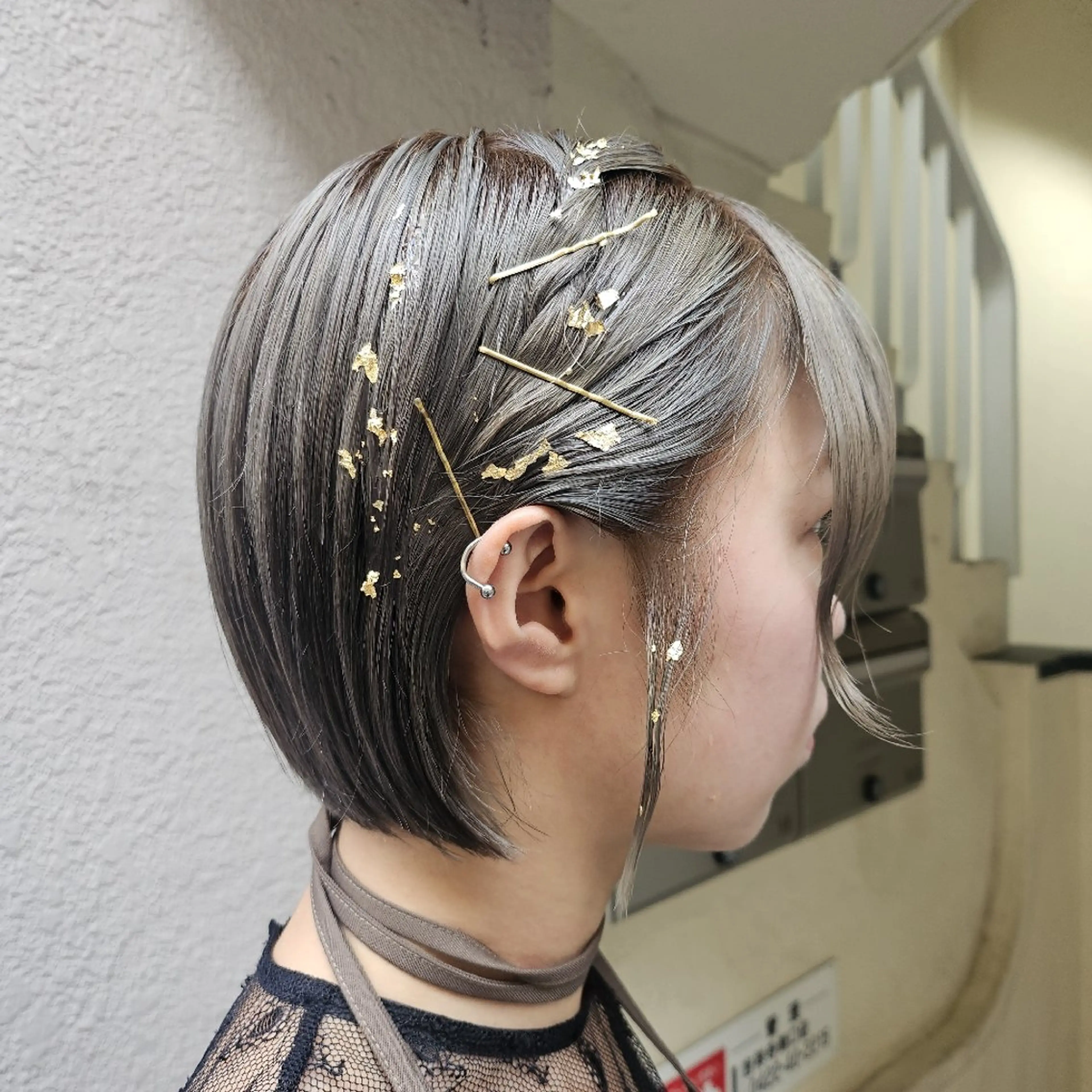 ショート ヘアアレンジ 結婚式・ブライダル ヘアセット 🇰🇷透明感×ハイ トーン🌟tomoのヘアスタイル