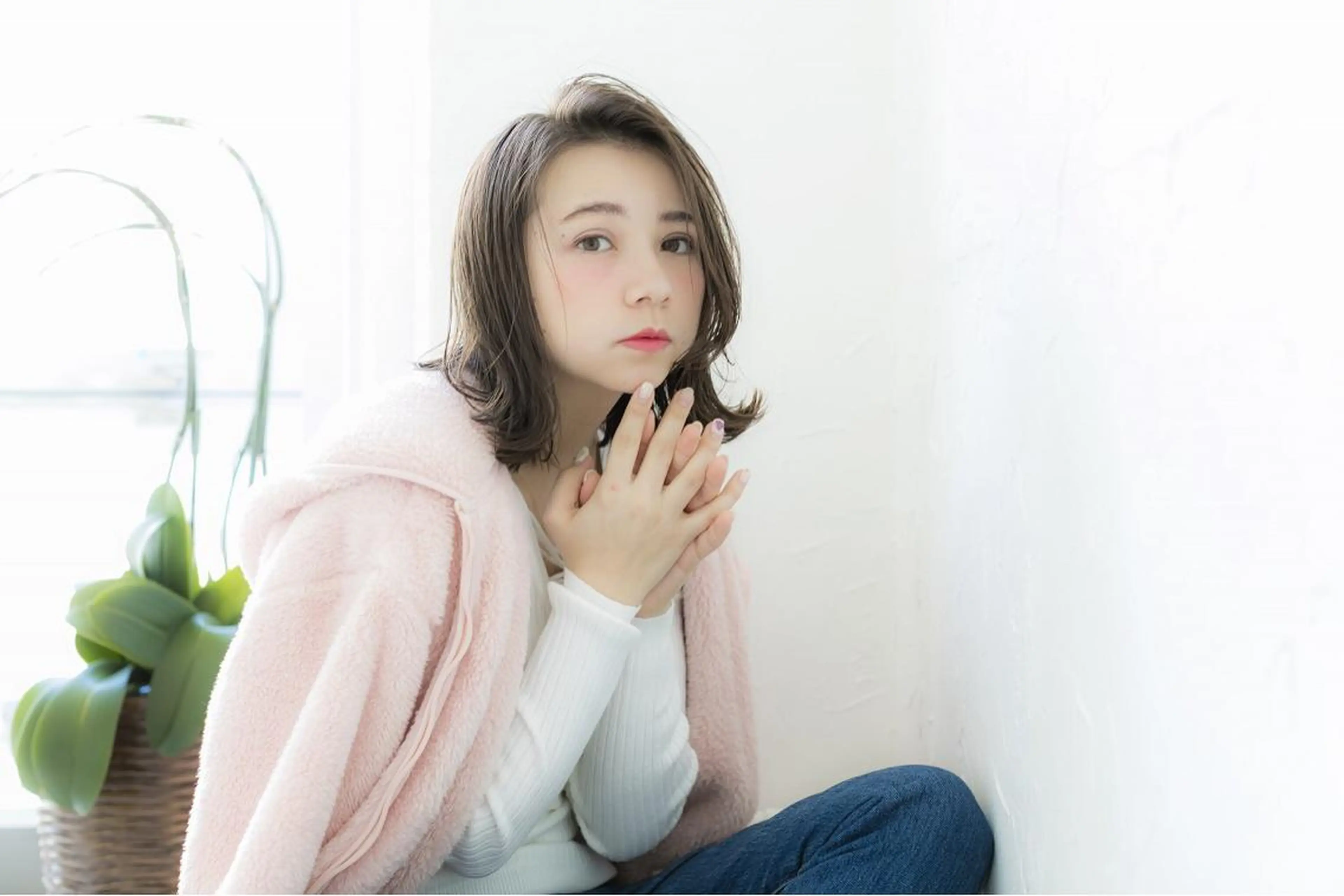 ミディアム 外ハネヘア トップスタイリスト 小澤純一のヘアスタイル