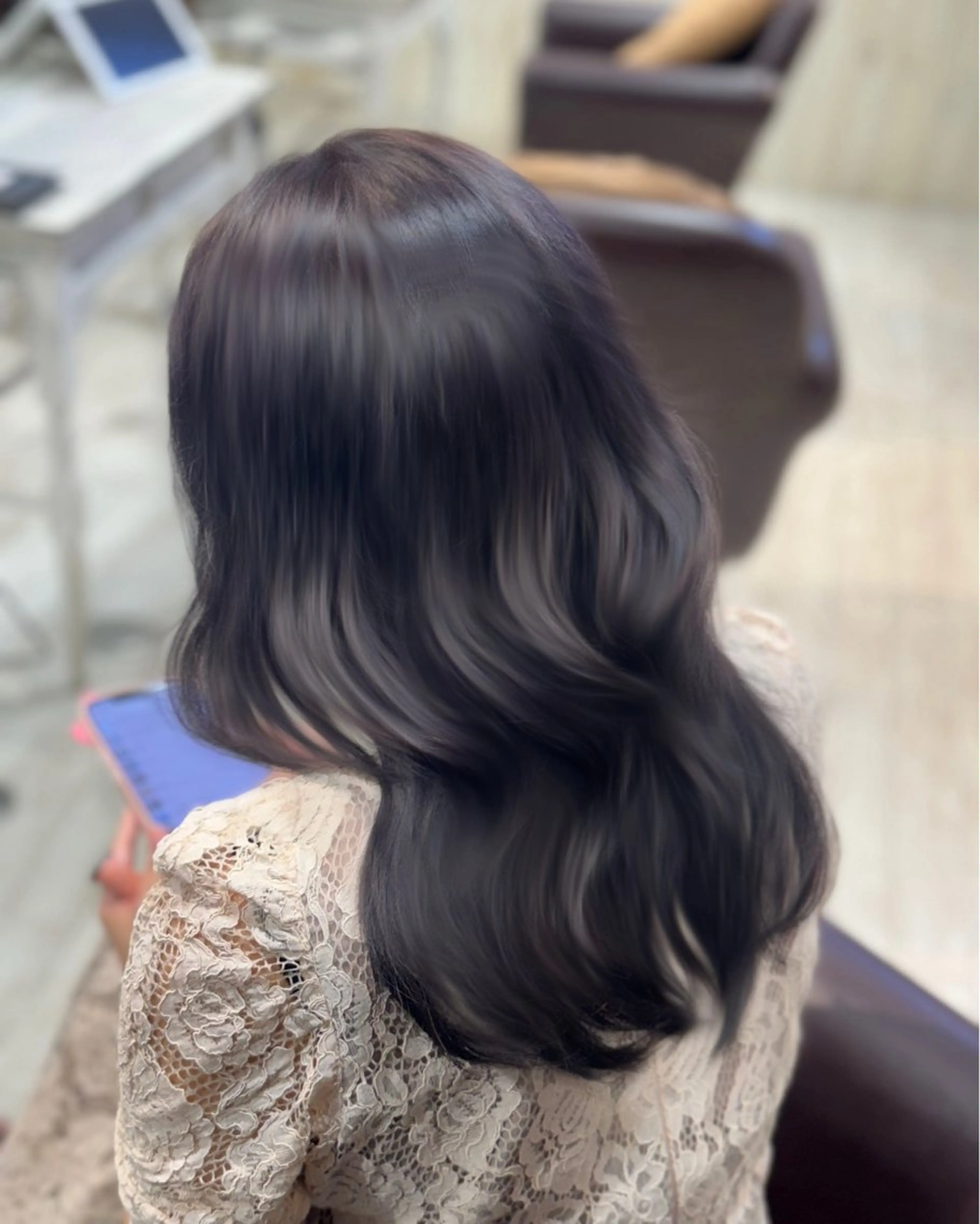 ロング カラー 透明感カラー グレージュ ヤリタ カケルのヘアスタイル