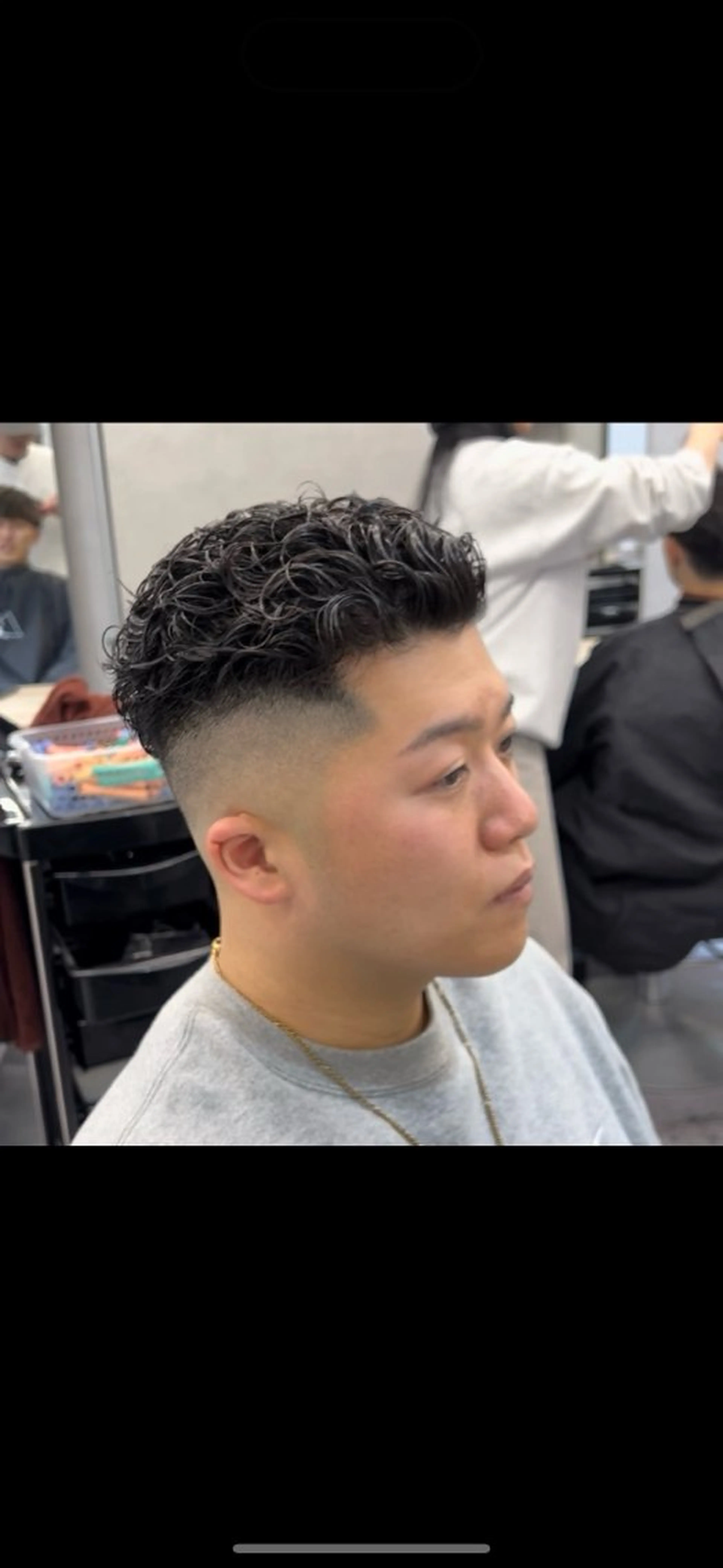 カット＆オールバックパーマの写真