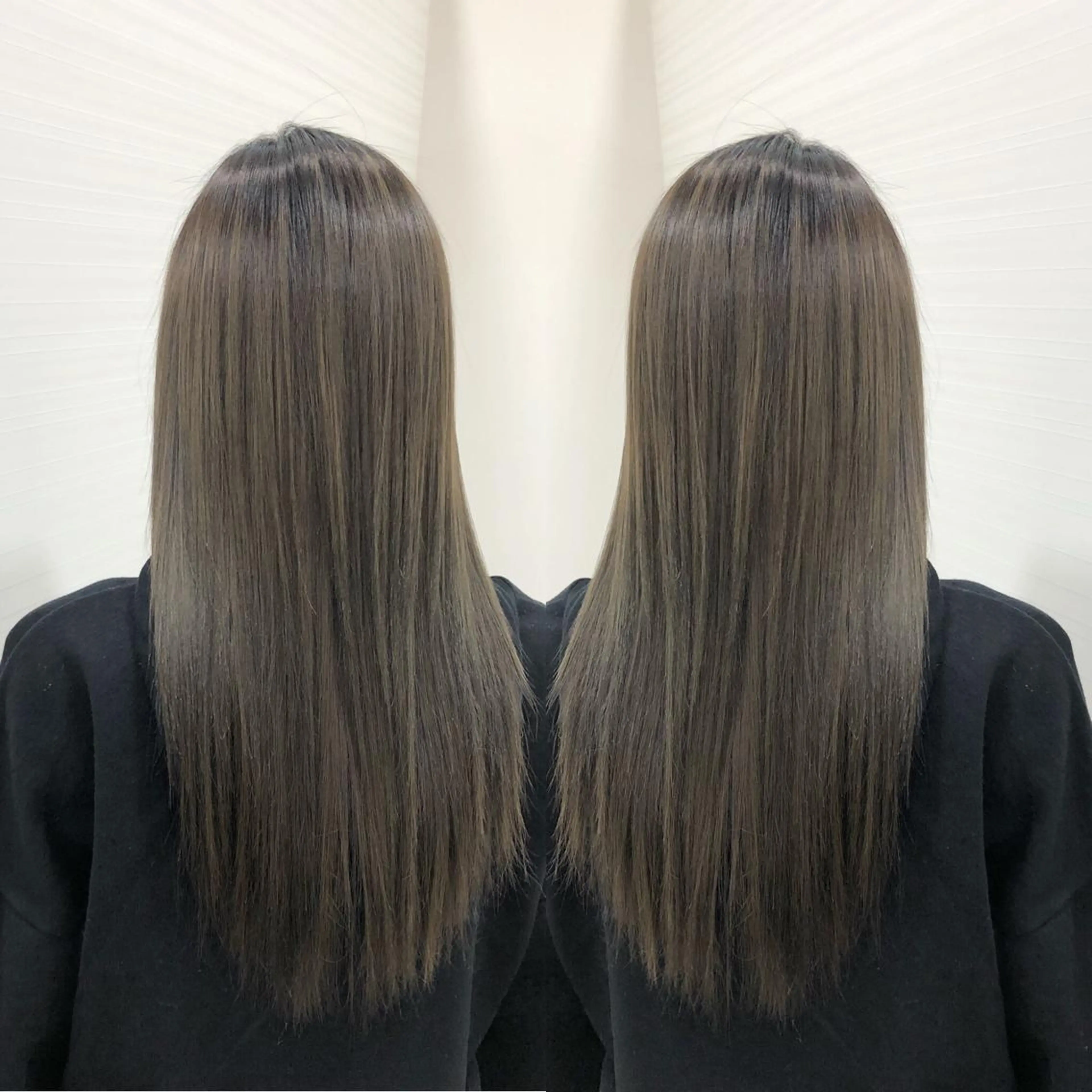 セミロング カラー アッシュ ヘアカラー 得能 雅人のヘアスタイル