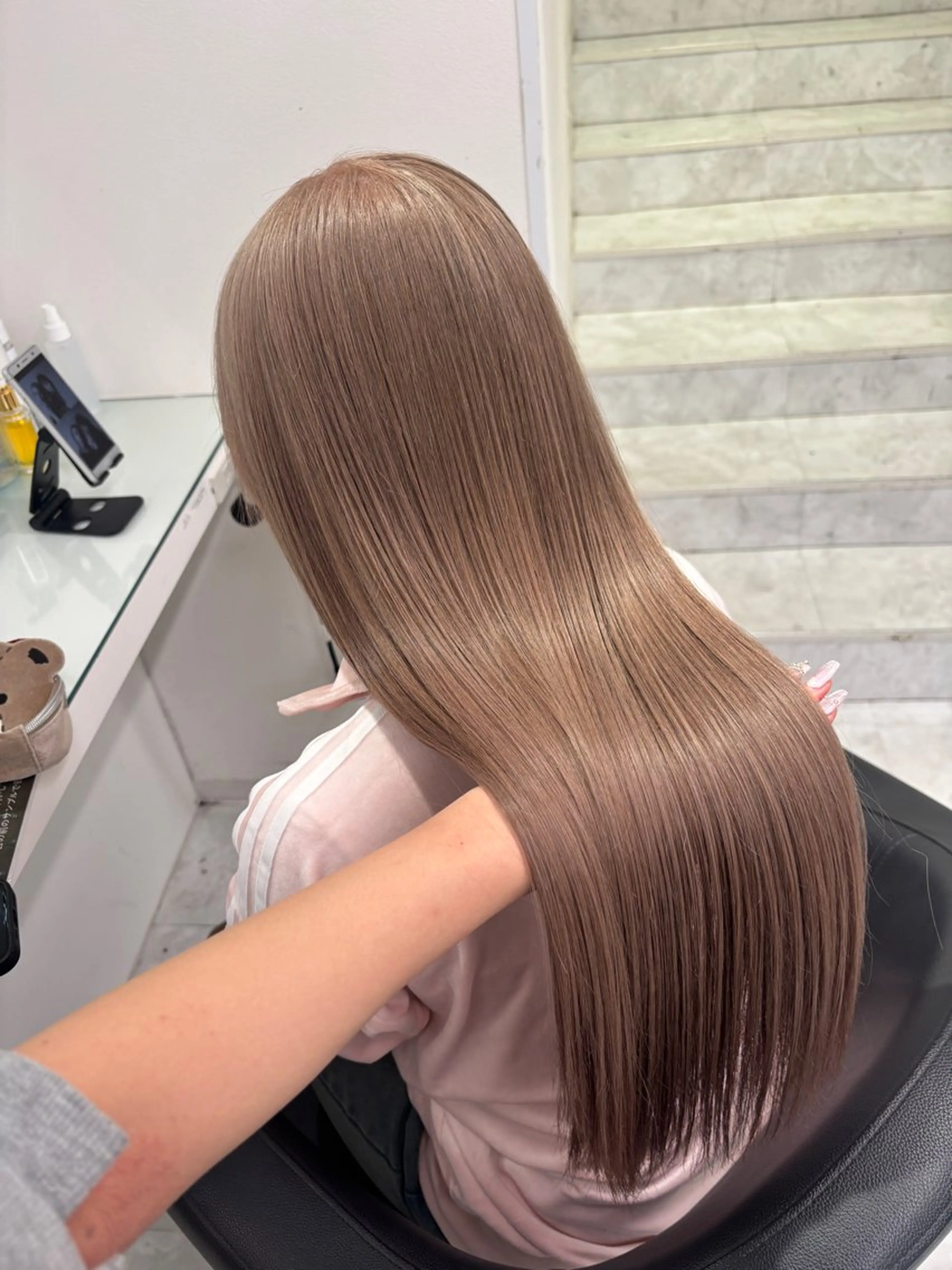 ロング カラー ヘアカラー トリートメント 💖ミルクティー💖 あかり💖のヘアスタイル