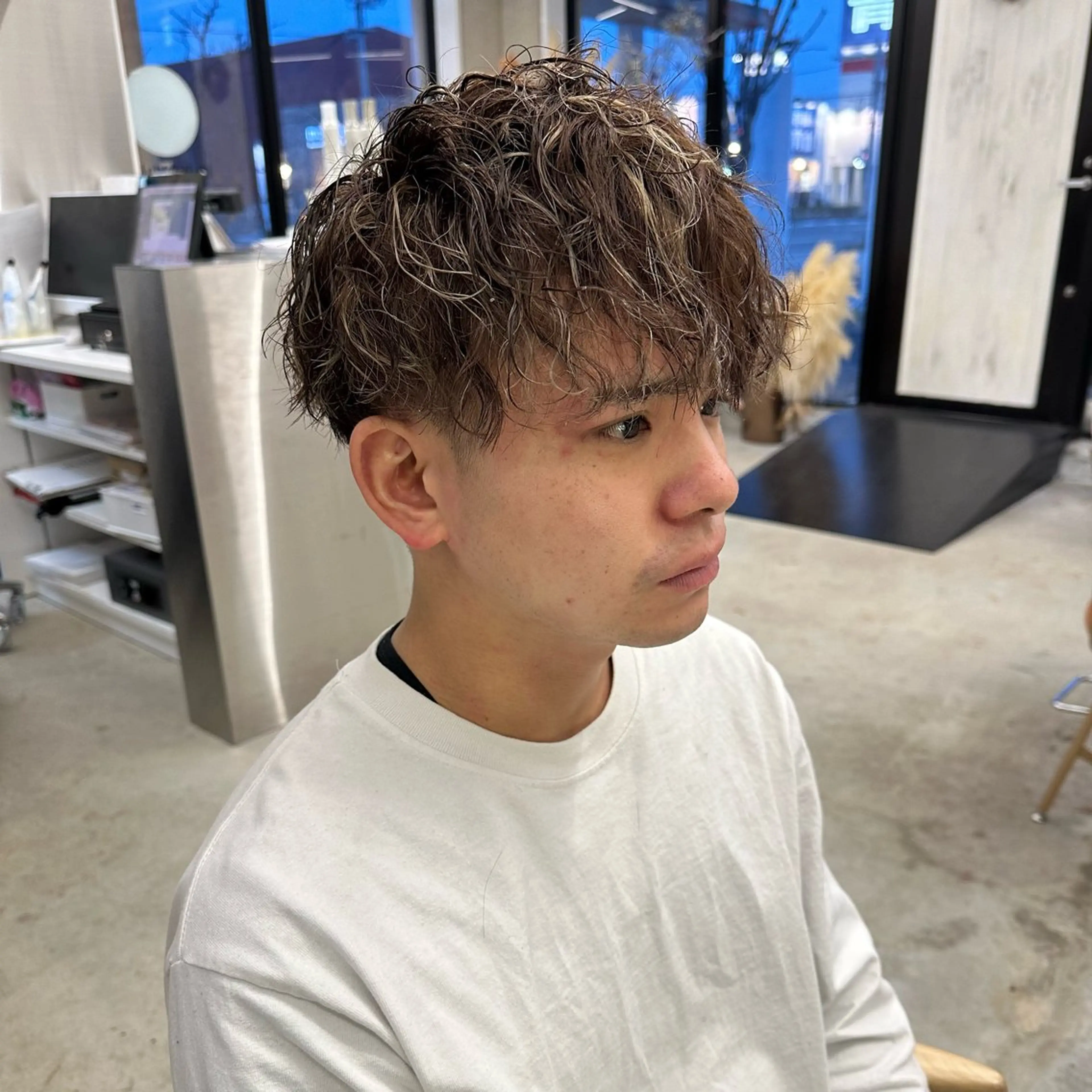 カット＋ハイライト＋パーマの写真