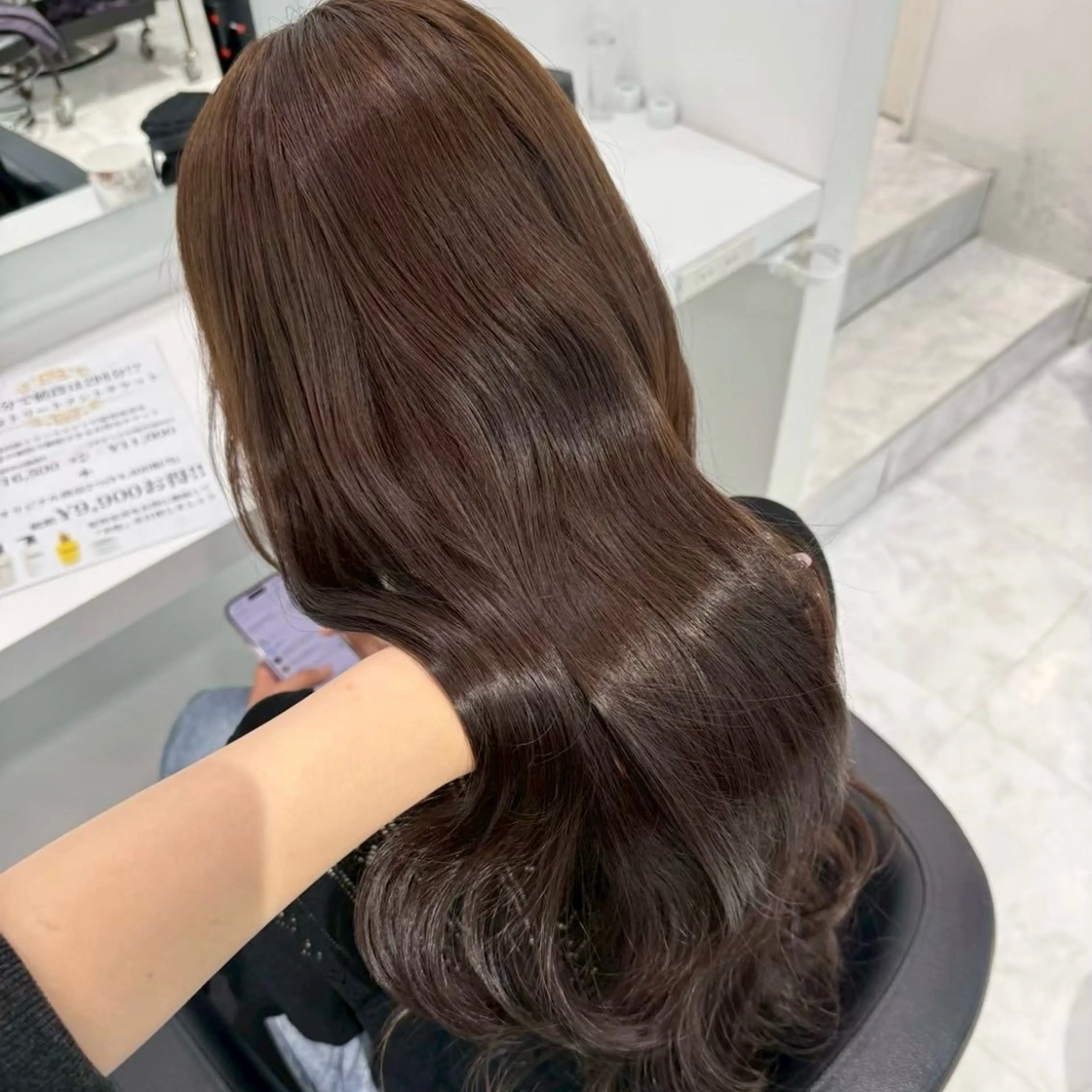 カラー ヘアカラー トリートメント ♡艶髪ブラウン himi♡のヘアスタイル